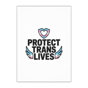 Protect Trans Lives T Shirt Design Isolated White Background Gift Wrapping Paper Sheets 1pc