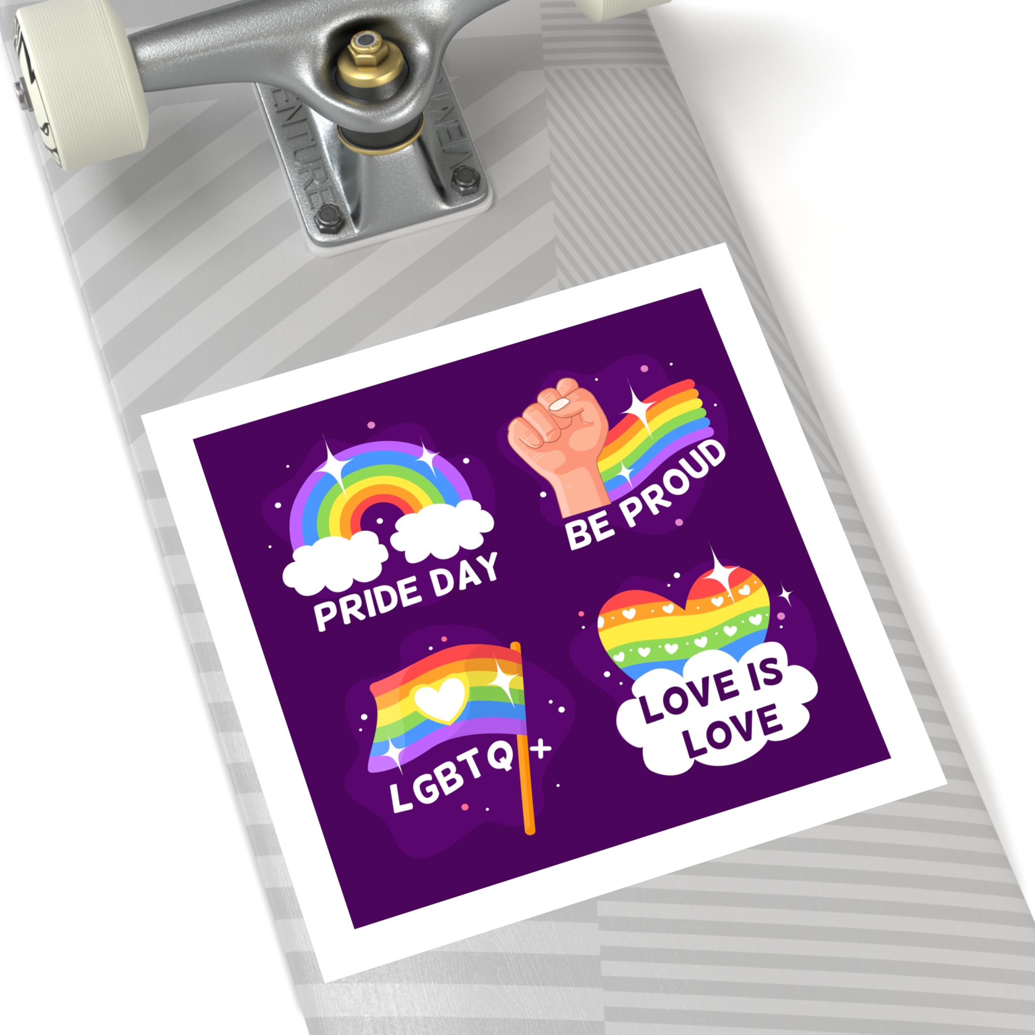 Pride Day Badges Collection Laminate Stickers Square - Image 52