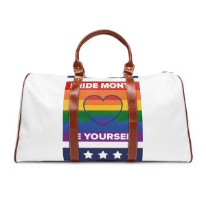 Lgbt Pride Month June Lesbian Gay Bisexual Transgender Lgbtq Flag Rainbow Vector(1) Waterproof Travel Bag
