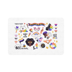 Lgbtq Stickers Pack Pride Month Set Rainbow Hearts Cute Unicorn Cat Icons Lgbt Progressive Flag Lesbian Kiss Love Gay Slogans Phrases Symbols Flat Hand Drawn Isolated Vector Illustrations Pet Food...