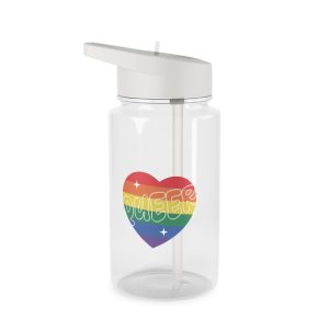 Queer Pride Heart Tritan Water Bottle