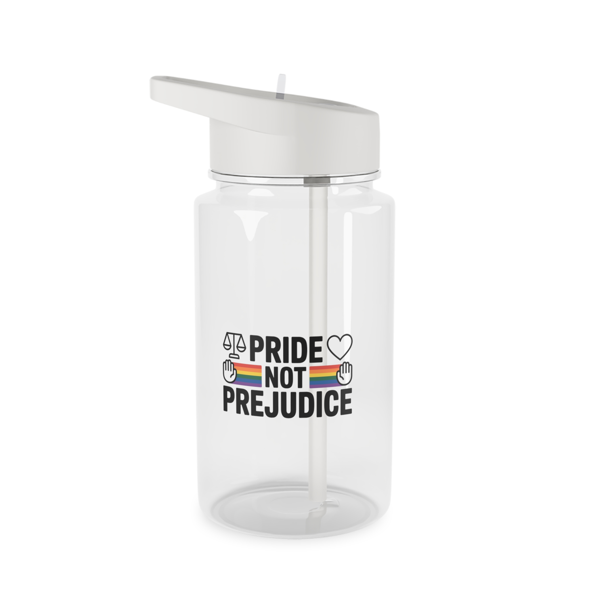 Pride Prejudice T Shirt Design Isolated White Background 2 Tritan Water Bottle