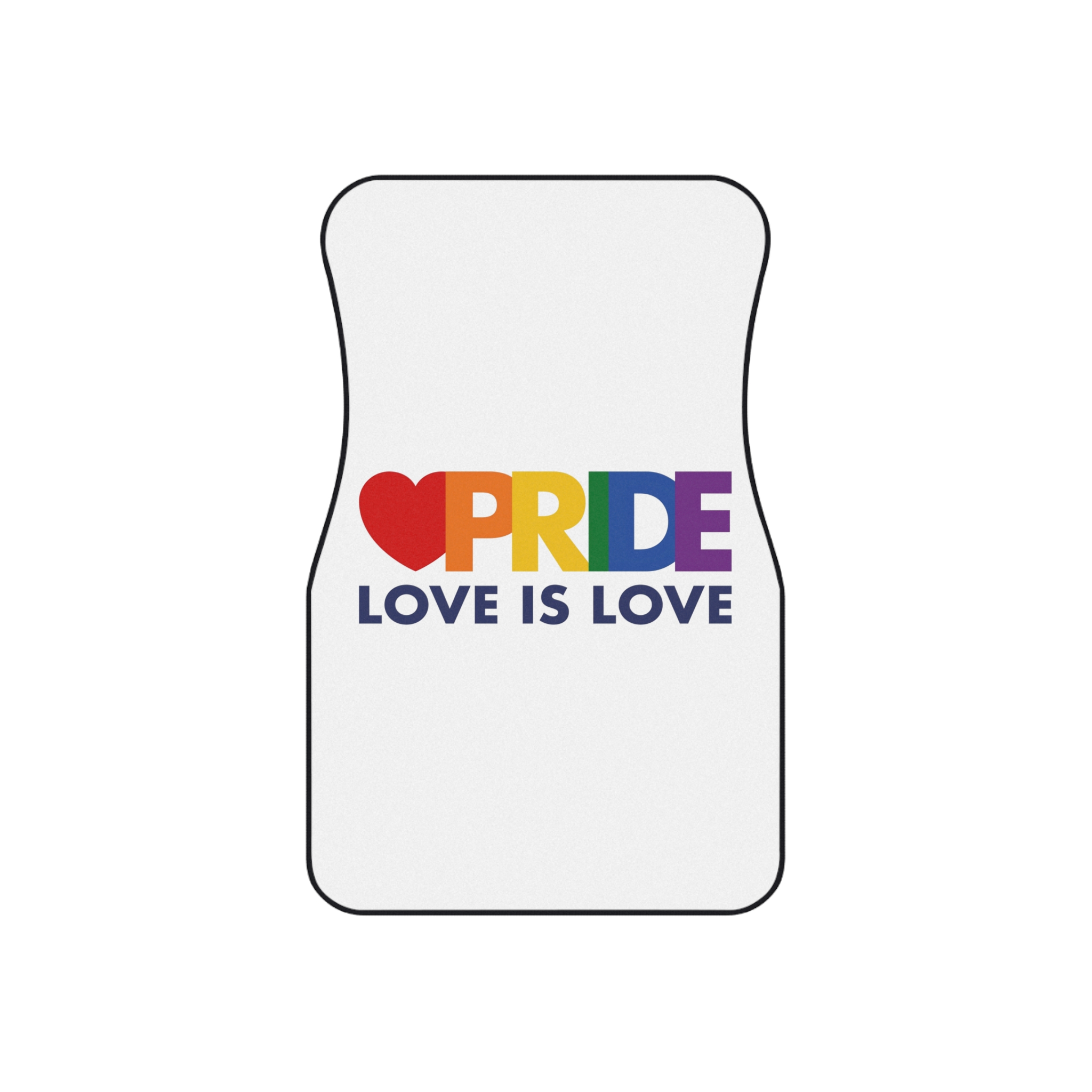Lgbt Pride Month June 2026 Lesbian Gay Bisexual Transgender Lgbtq Flag Rainbow Love Vector (3) Car Mats Set Of 4 - Image 2