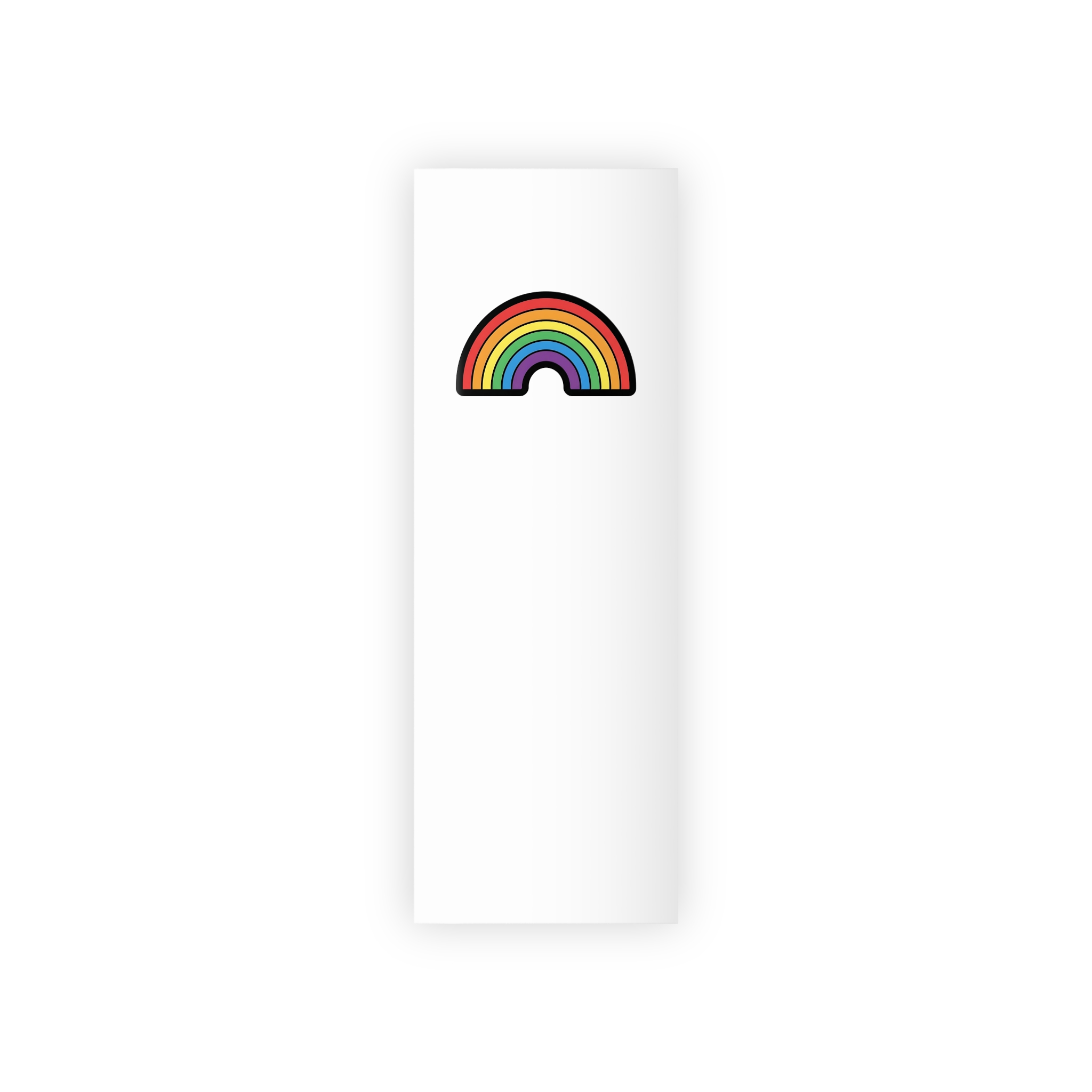 Colorful Rainbow Illustration White Background Gift Wrapping Paper Rolls 1pc - Image 5