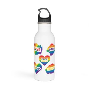 Pride Month Stickers Rainbow Lgbtq Flag Love Equality Stainless Steel Water Bottle