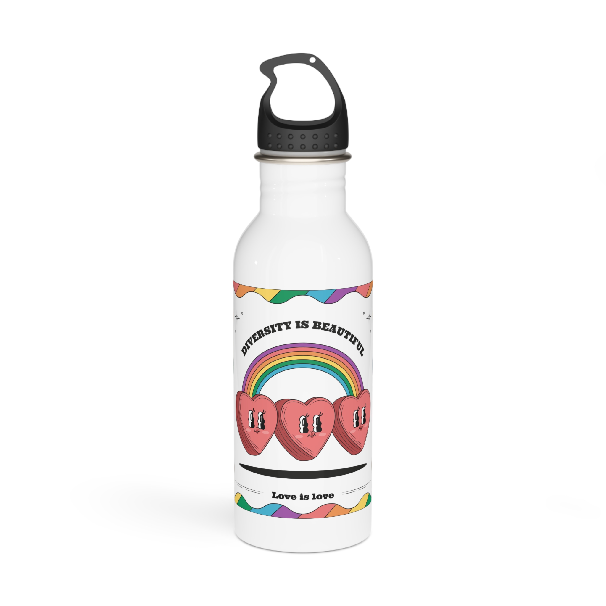 Hand Drawn Illustration Pride Month Celebration(2) Stainless Steel Water Bottle