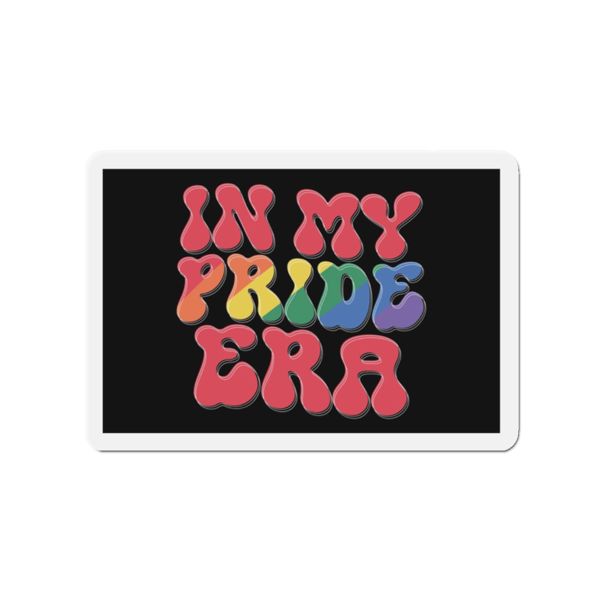 Word I My Rainbow Die Cut Magnets