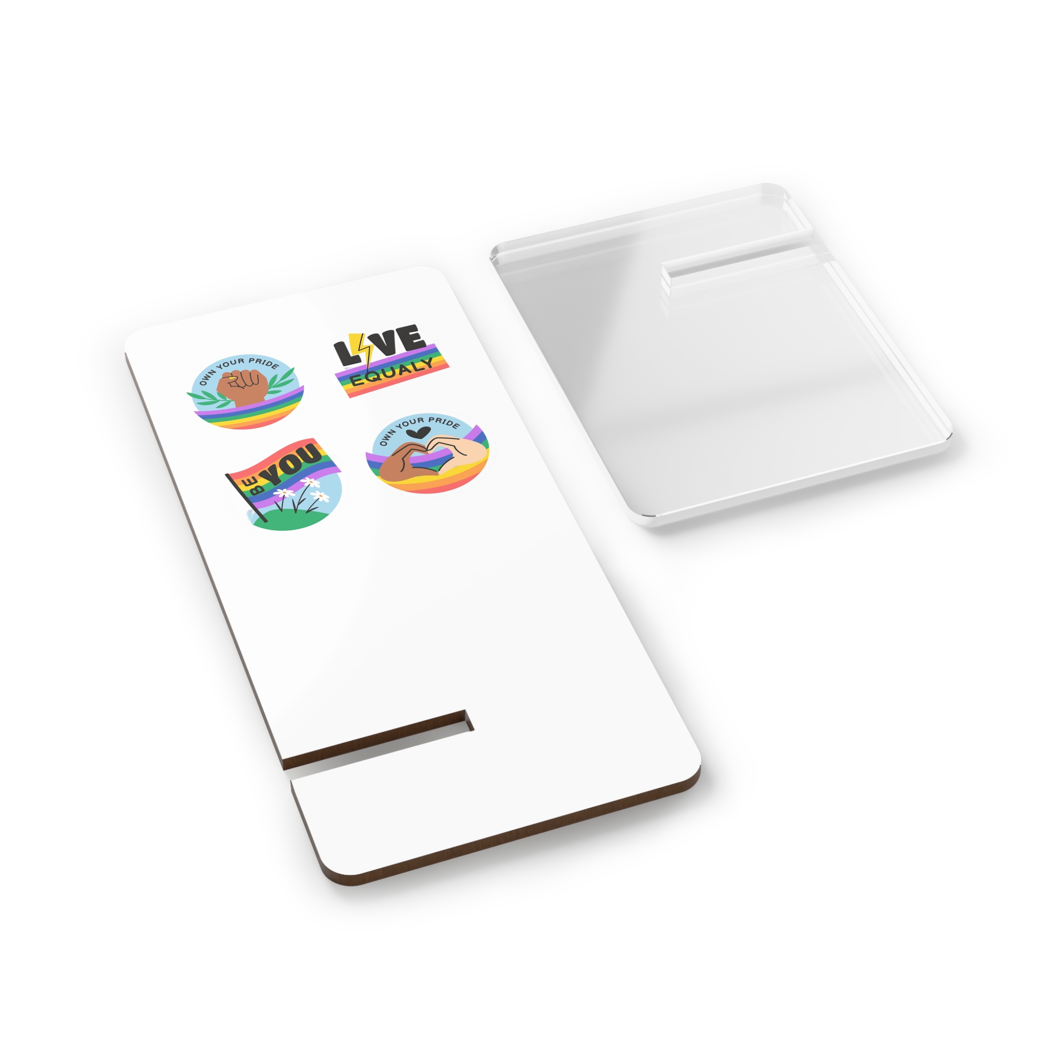 Flat Stickers Collection Lgbtqi Pride Month Celebration(1) Mobile Display Stand For Smartphones - Image 2