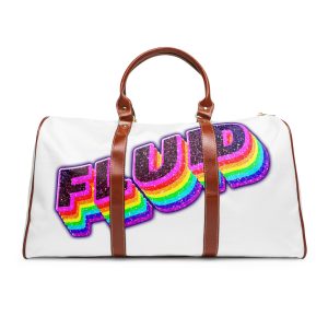 Fluid Word Png Rainbow Lettering Waterproof Travel Bag