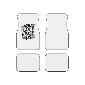 You Cant Erase Us T Shirt Design Isolated White Background 2 Car Mats Set Of 4