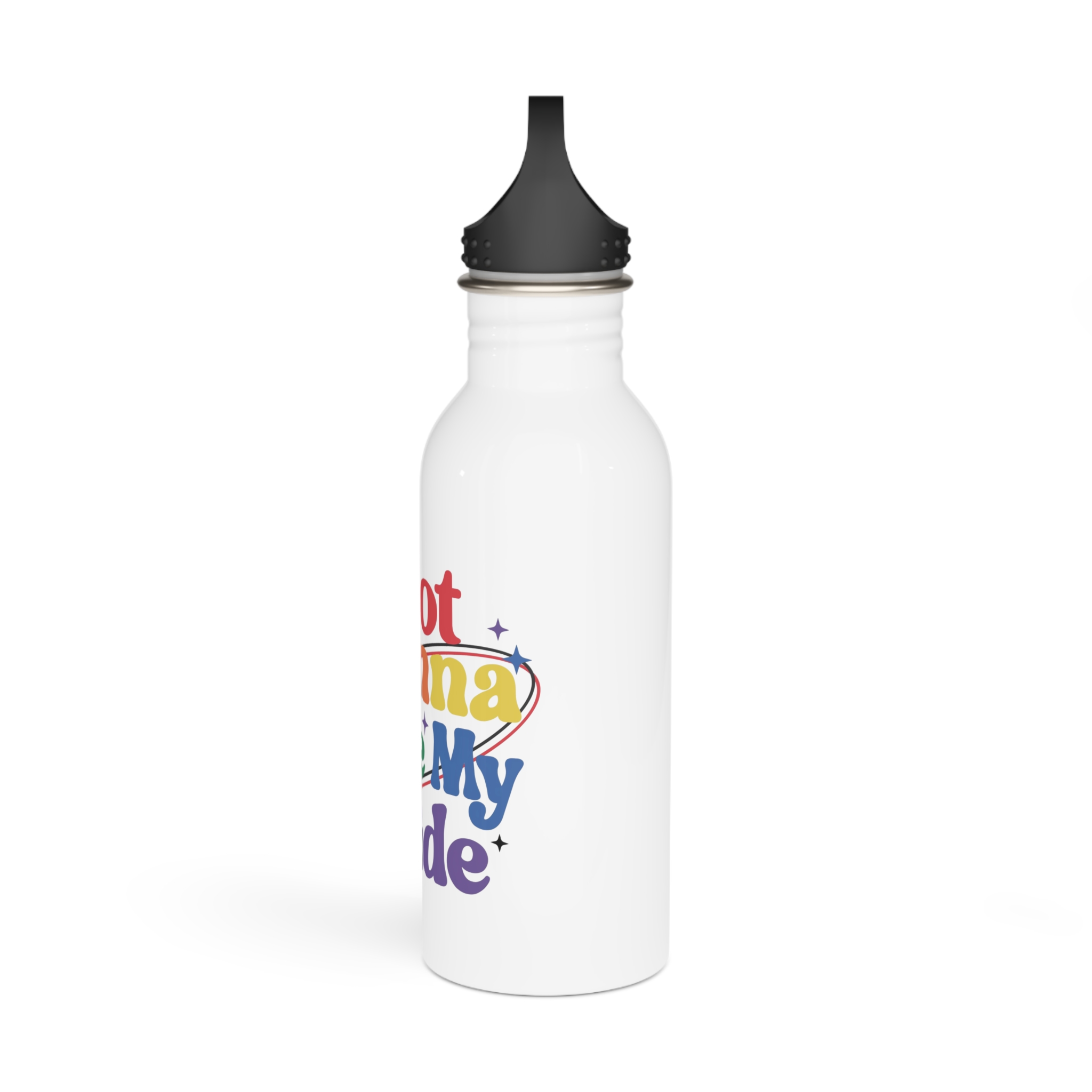 Poster That Says Gonna Hide My Pride Stainless Steel Water Bottle - Image 4