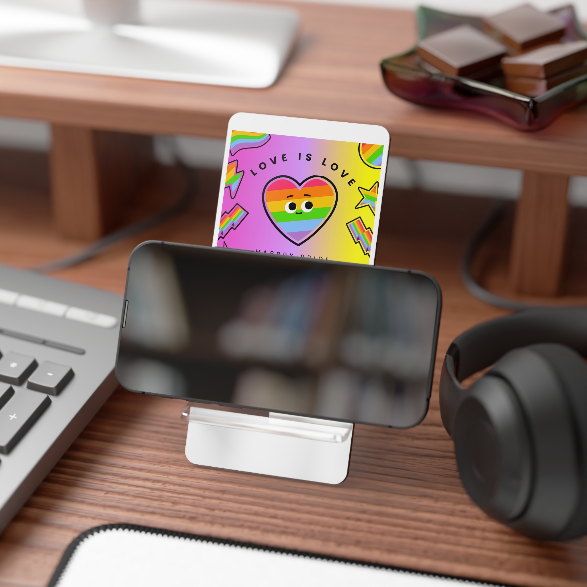 Free Vector Colorful Pride Month Mobile Display Stand For Smartphones - Image 4
