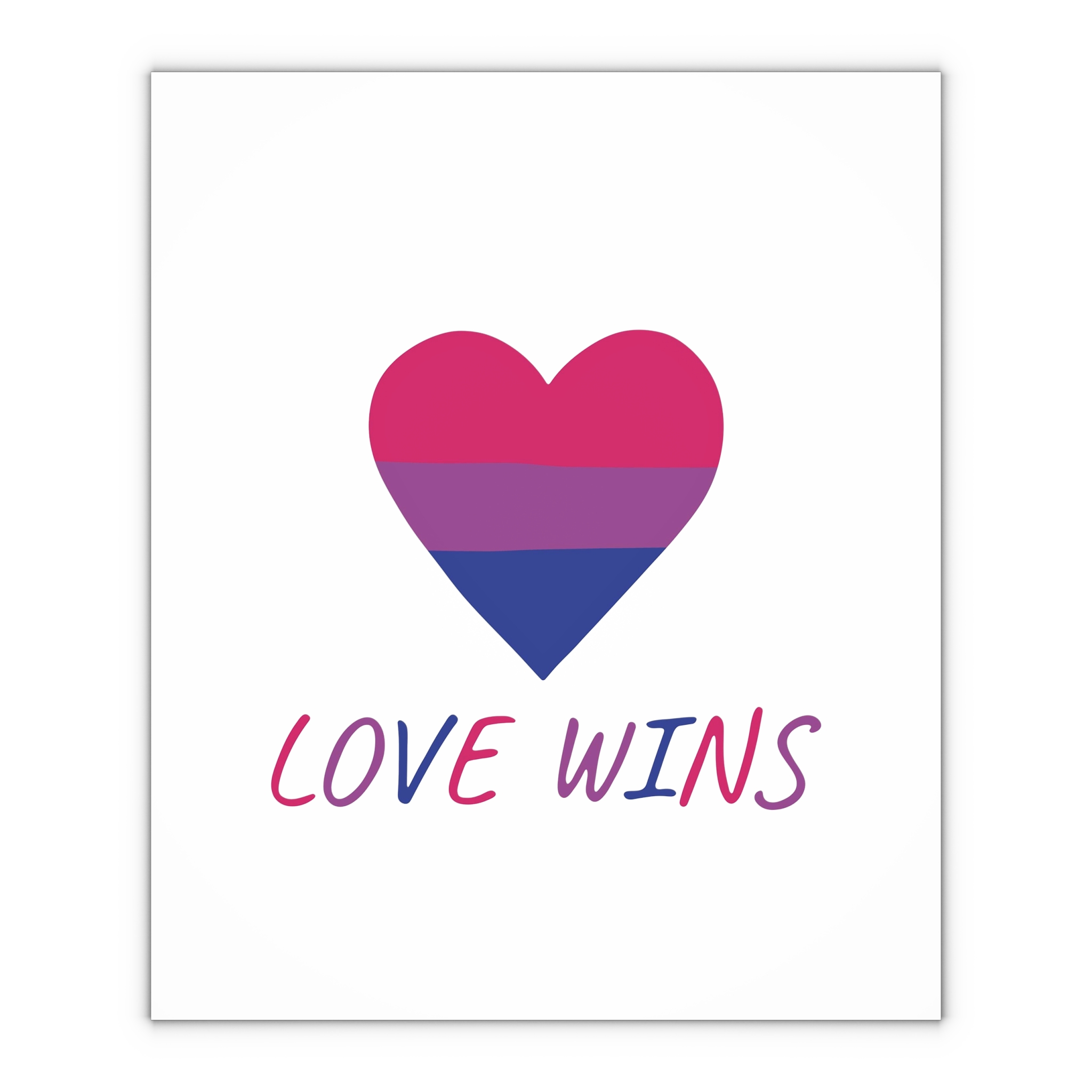 Colorful Heart Shape Bisexual Pride Flag Happy Pride Day Lgbtqia Community Pride Month Vector Hand Drawn Doodle Posters Stickers Logo Cards Gift Wrapping Paper Sheets 1pc - Image 4