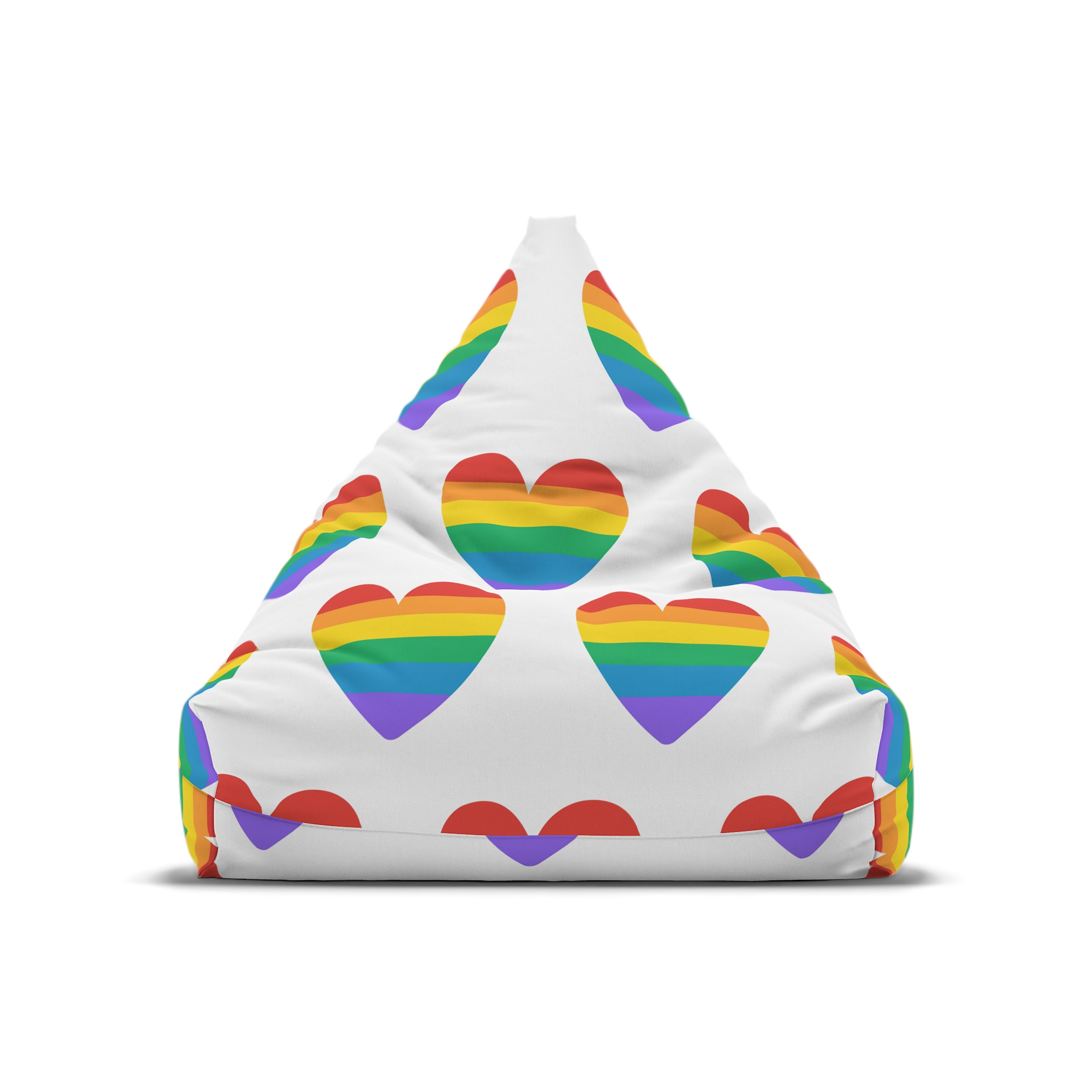 Rainbow Pride Heart Lgbtq Pride Month Celebration Bean Bag Chair Cover - Image 5