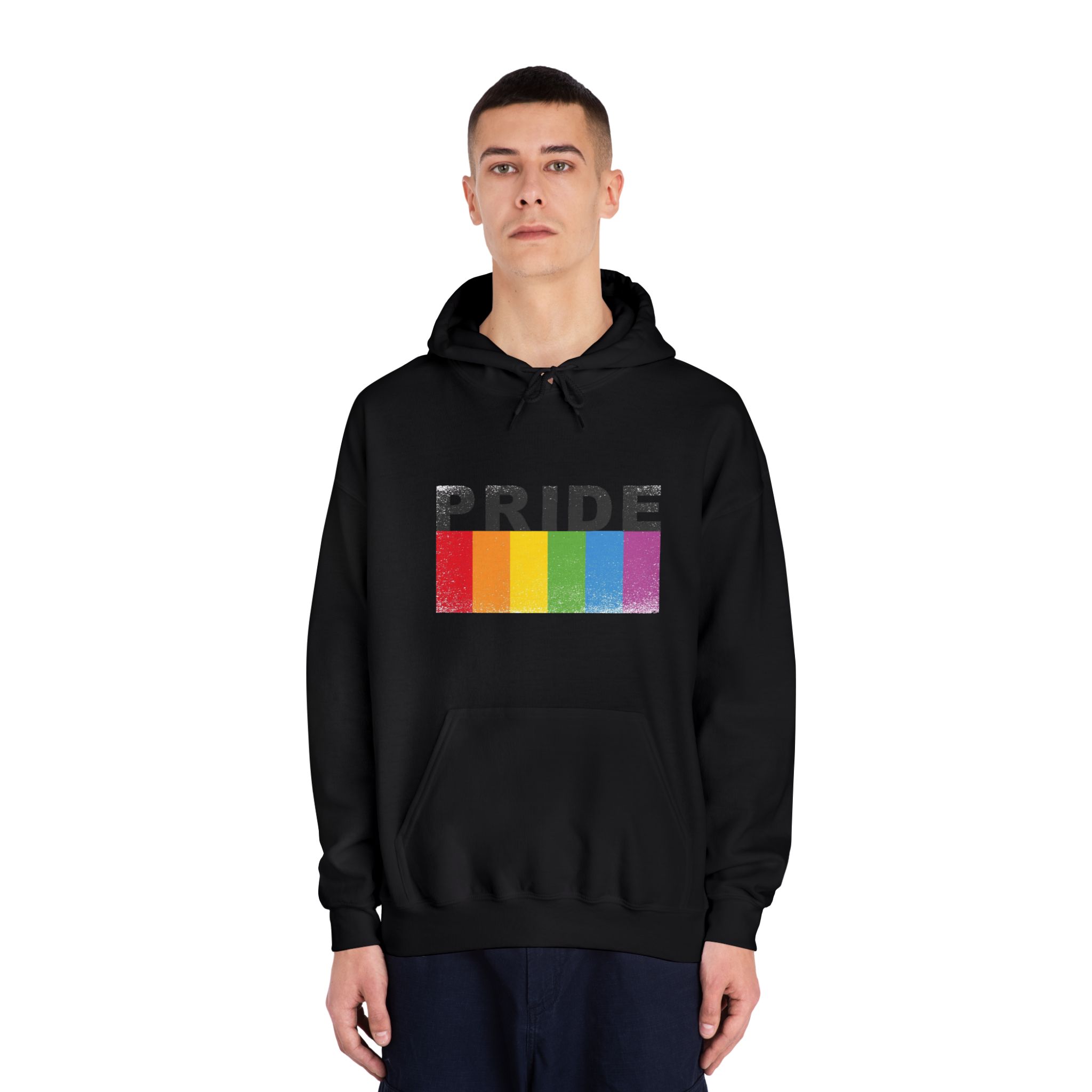 Pride Banner Unisex Dryblend Hooded Sweatshirt - Image 11
