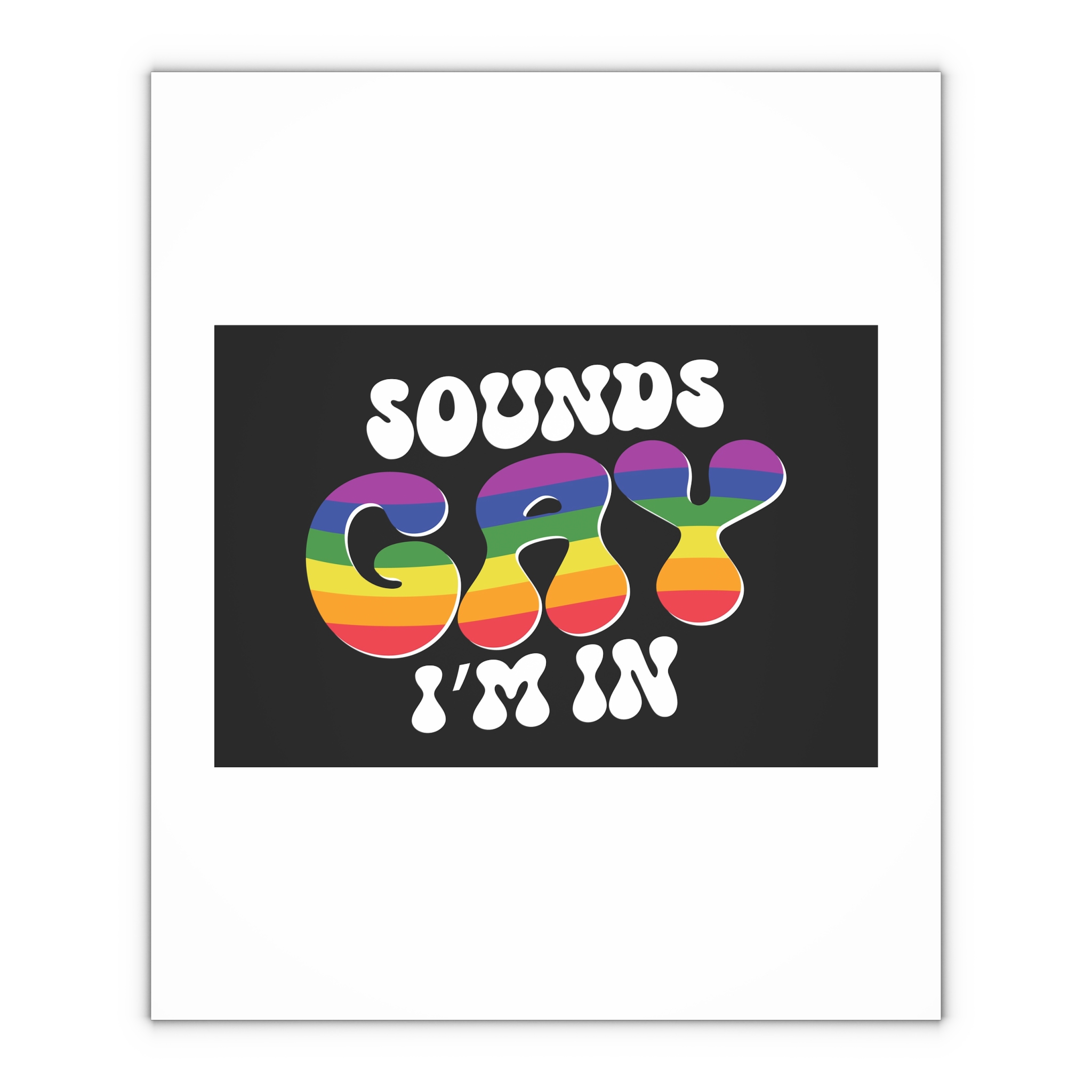 Black Background With Words Sound Written White Letters Gift Wrapping Paper Sheets 1pc - Image 4