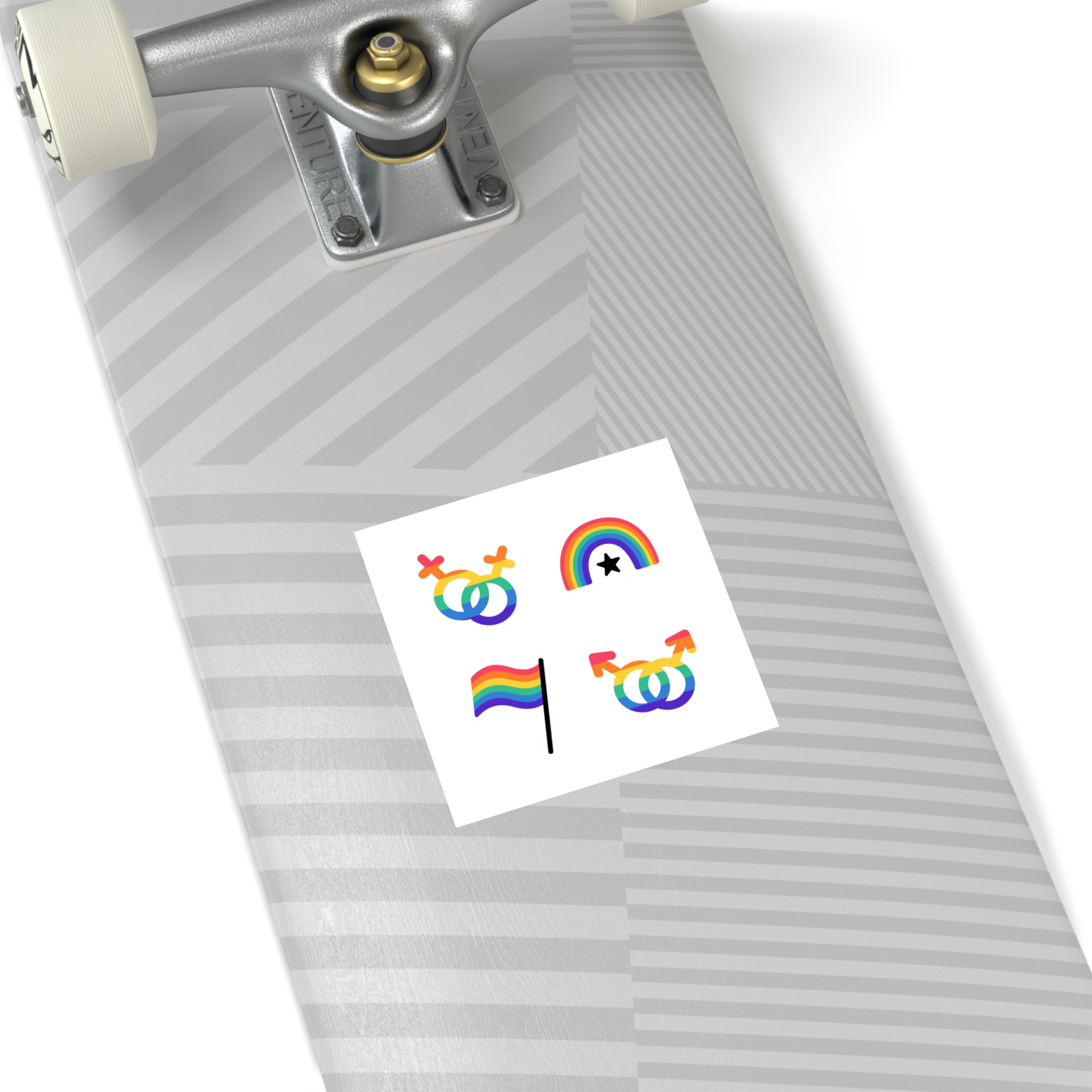 Lgbt Stickers Doodle Style Lgbtq Set Lgbt Pride Community Symbols Rainbow Colored Elements Flag Heart Rainbow Laminate Stickers Square - Image 72