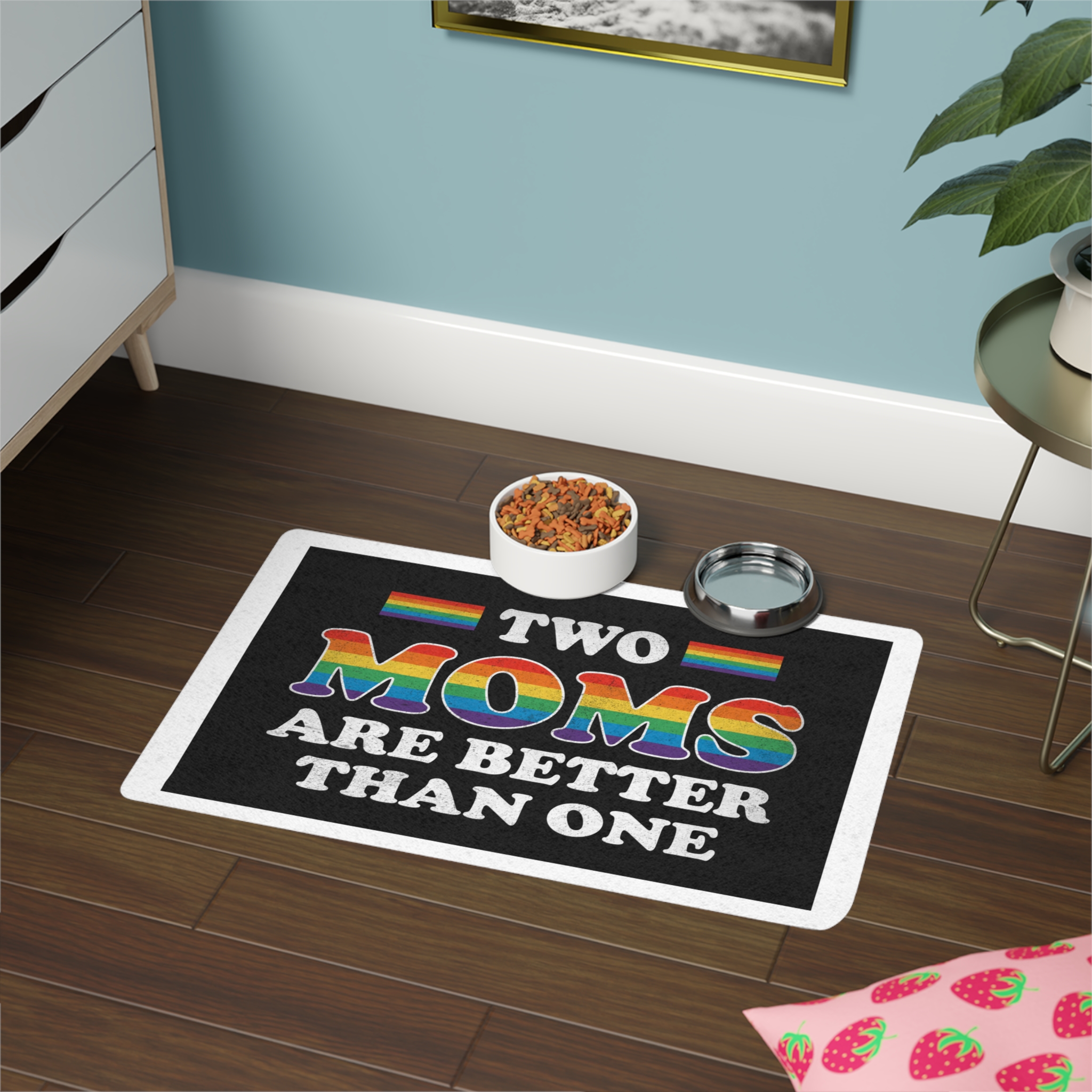 Pride Gay Rainbow Typography Vector Premium T Shirt(2) Pet Food Mat 12x18 - Image 4