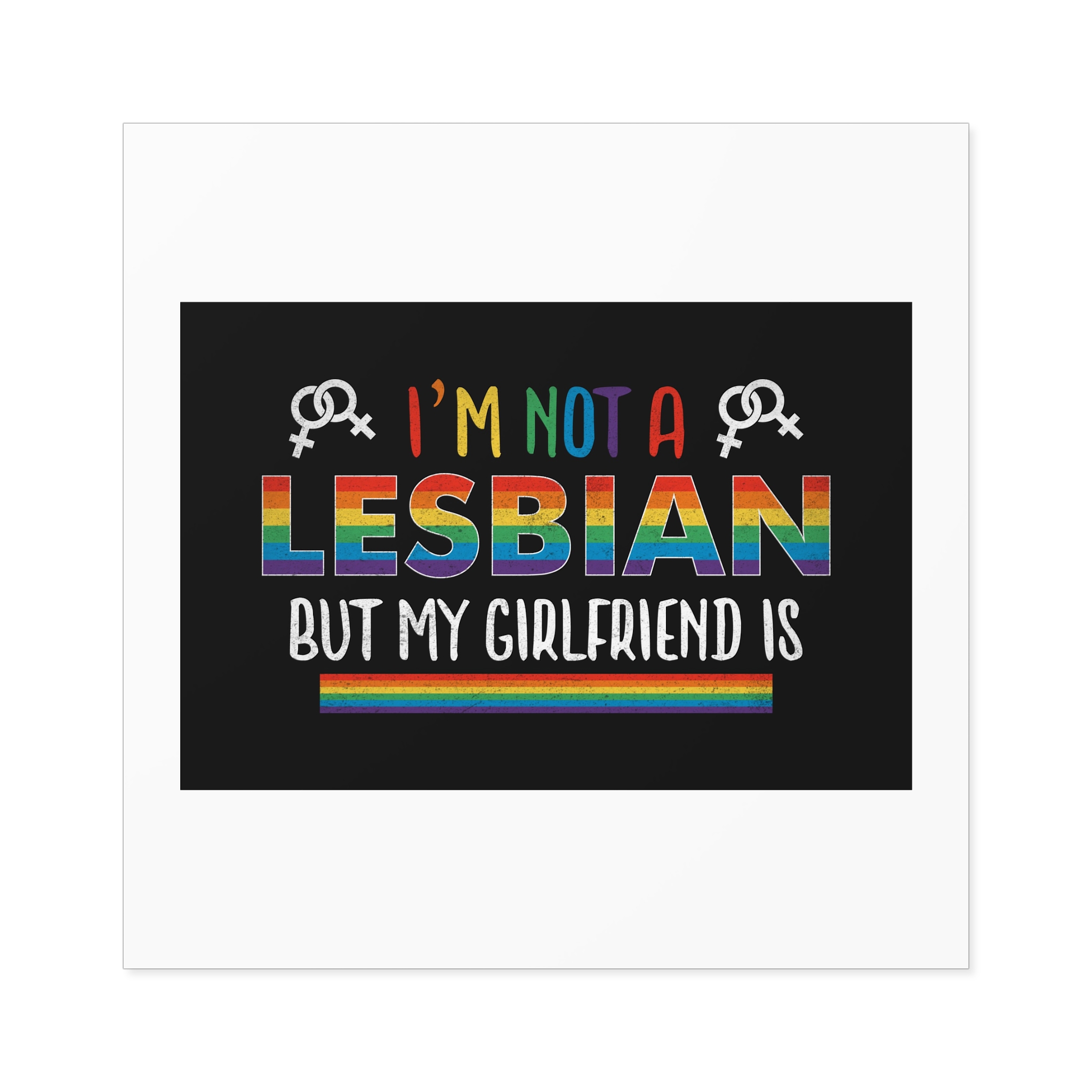 Pride Gay Rainbow Typography Vector Premium T Shirt(4) Laminate Stickers Square - Image 49