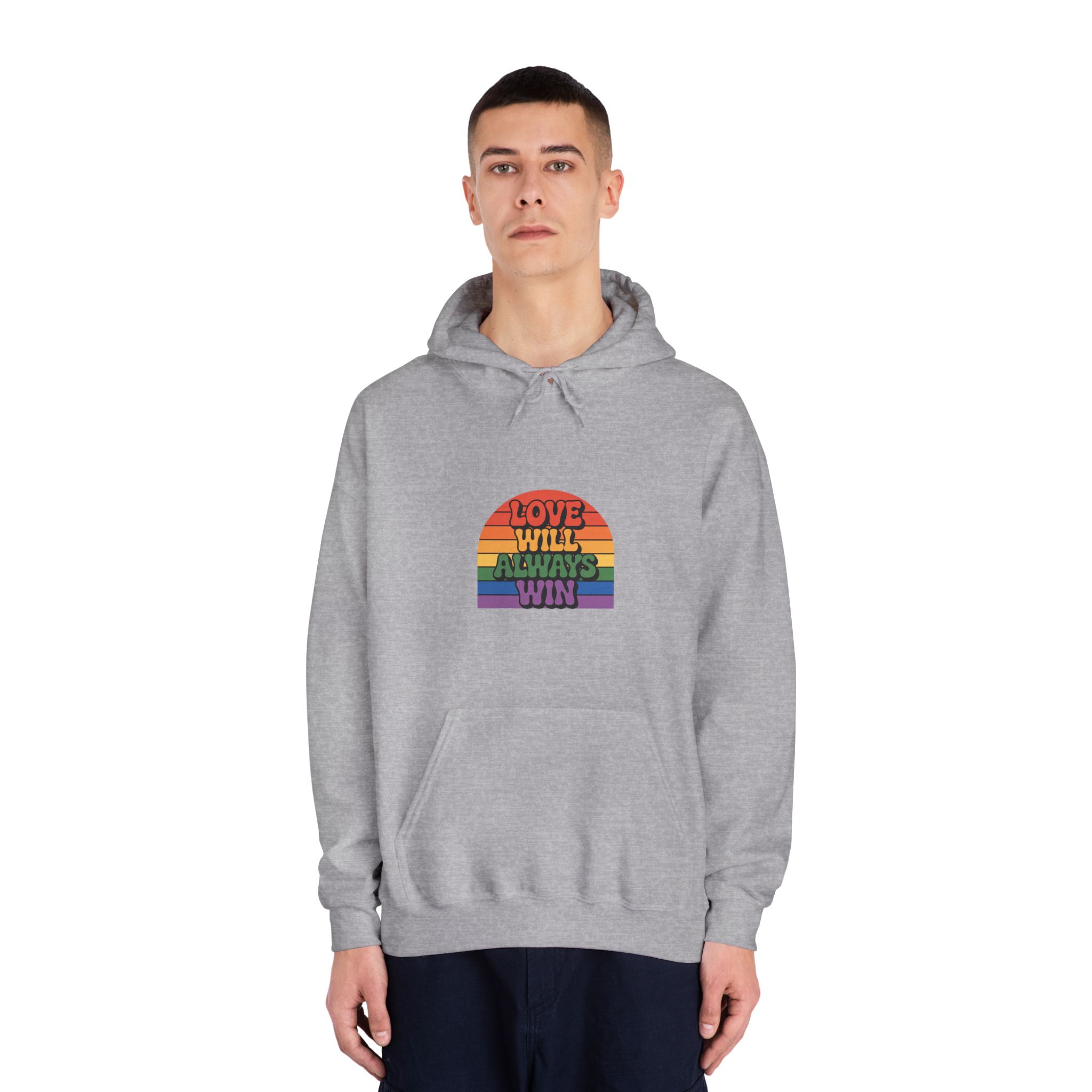 Love Will Always Win Pride Celebration Unisex Dryblend Hooded Sweatshirt - Image 15