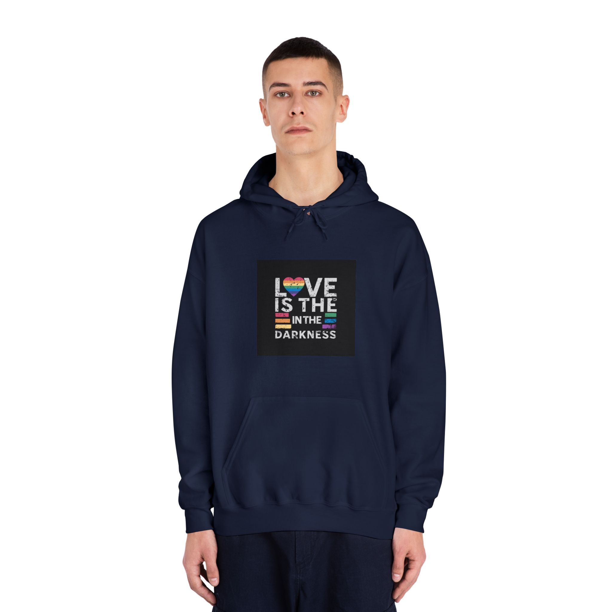 Love Is the In the Darkness Unisex Dryblend Hooded Sweatshirt - Image 31