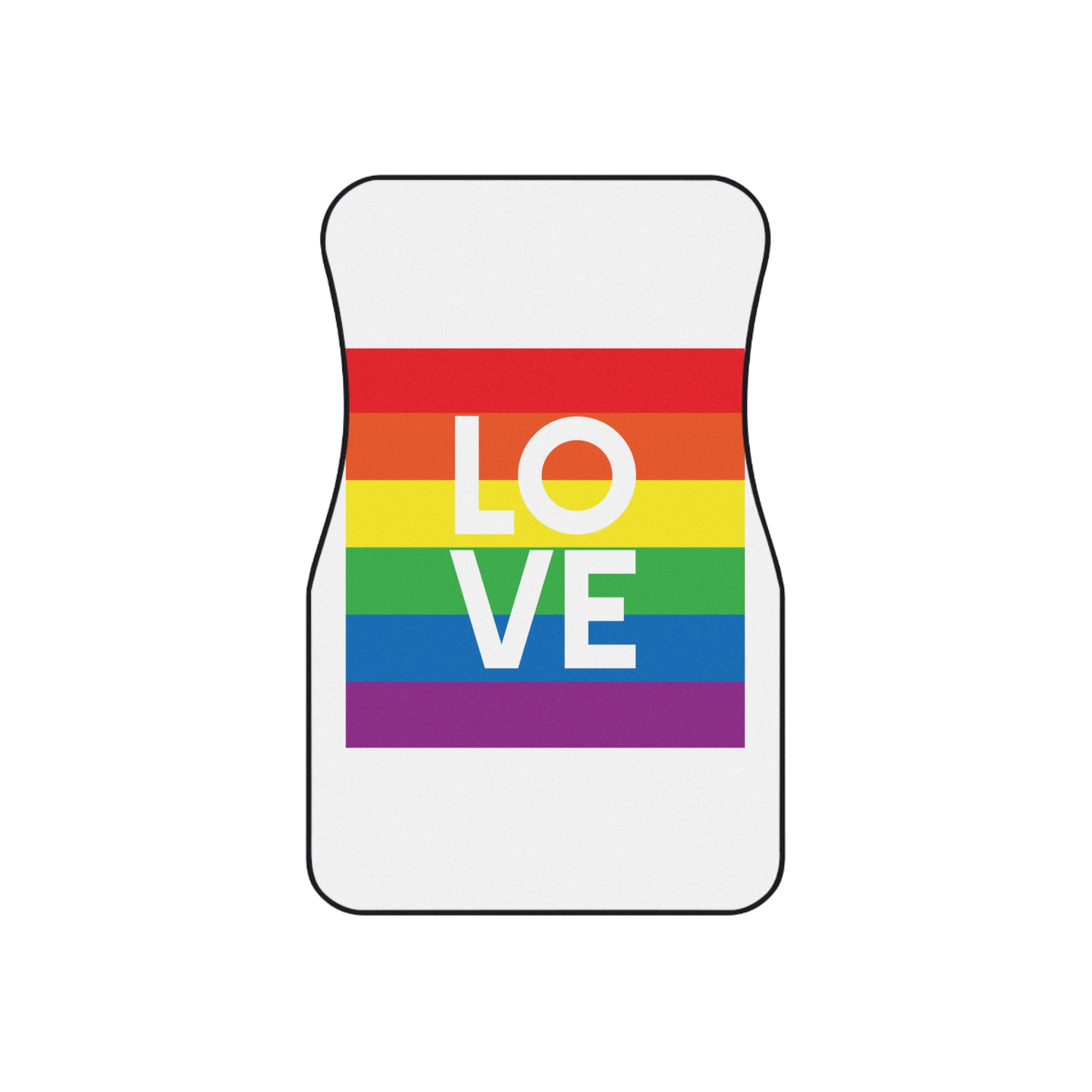 Love Lgbt Squere White Car Mats Set Of 4 - Image 2