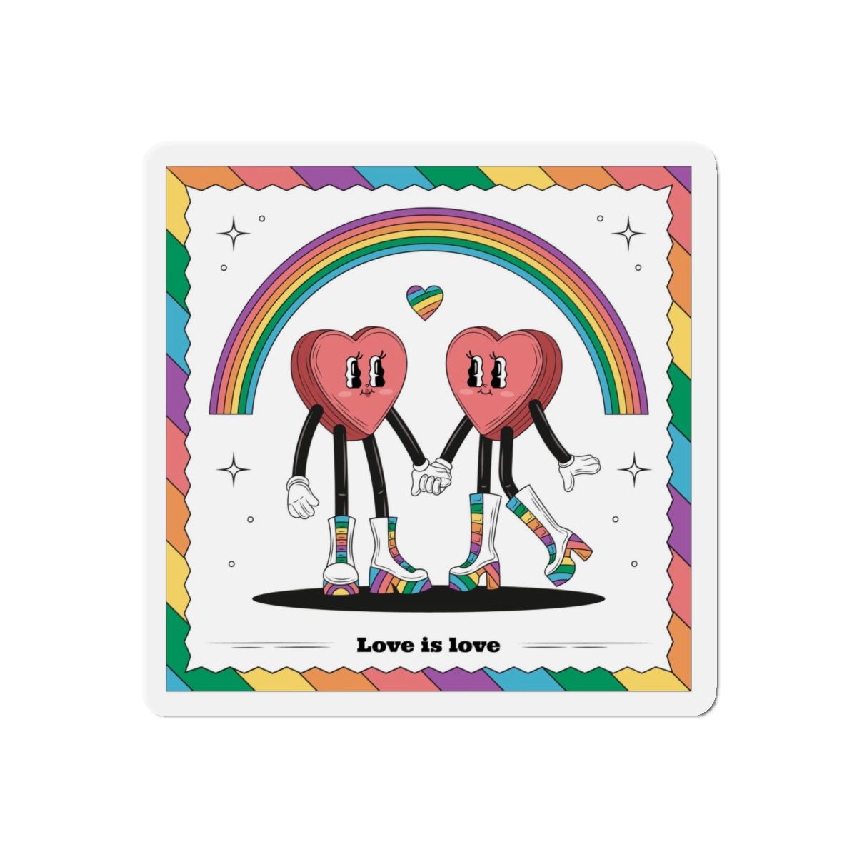 Hand Drawn Illustration Pride Month Celebration(4) Die Cut Magnets - Image 7