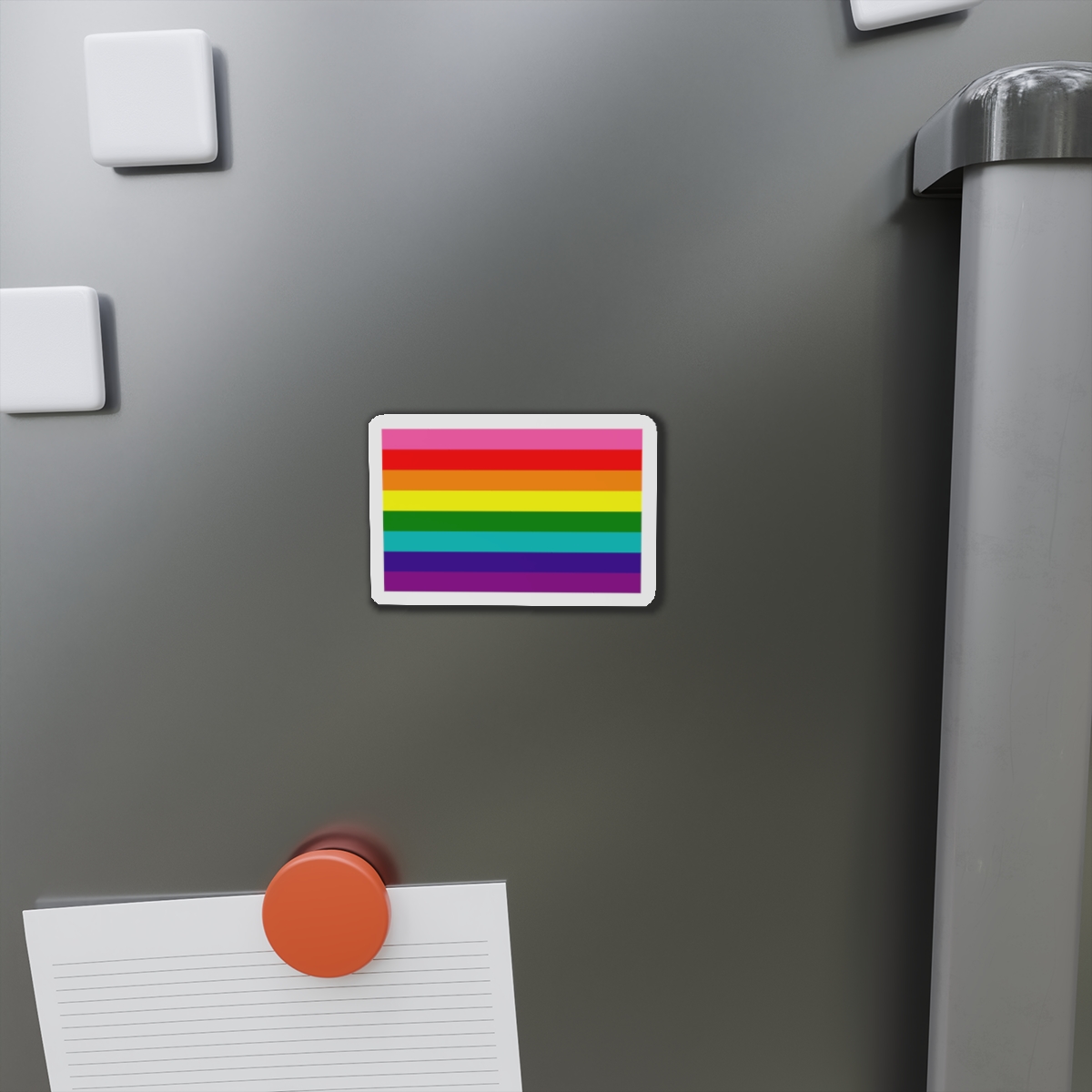 Gay Flag Rainbow Lgbt Pride Flag Global Symbol Equality Diversity Lgbtq Rights Love Acceptance Publi Die Cut Magnets - Image 5