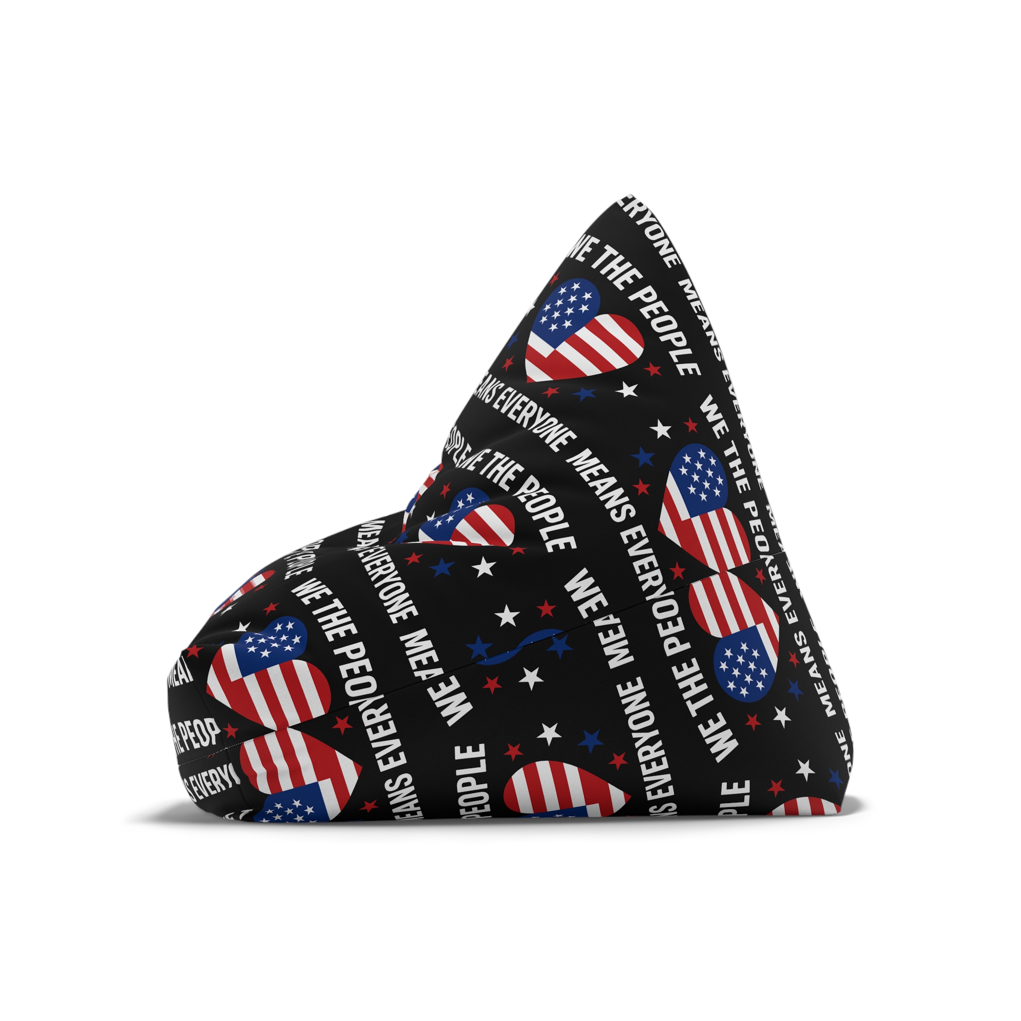 Womens We People Means Everyone American Flag Equal Rights Gift Vneck Bean Bag Chair Cover - Image 8