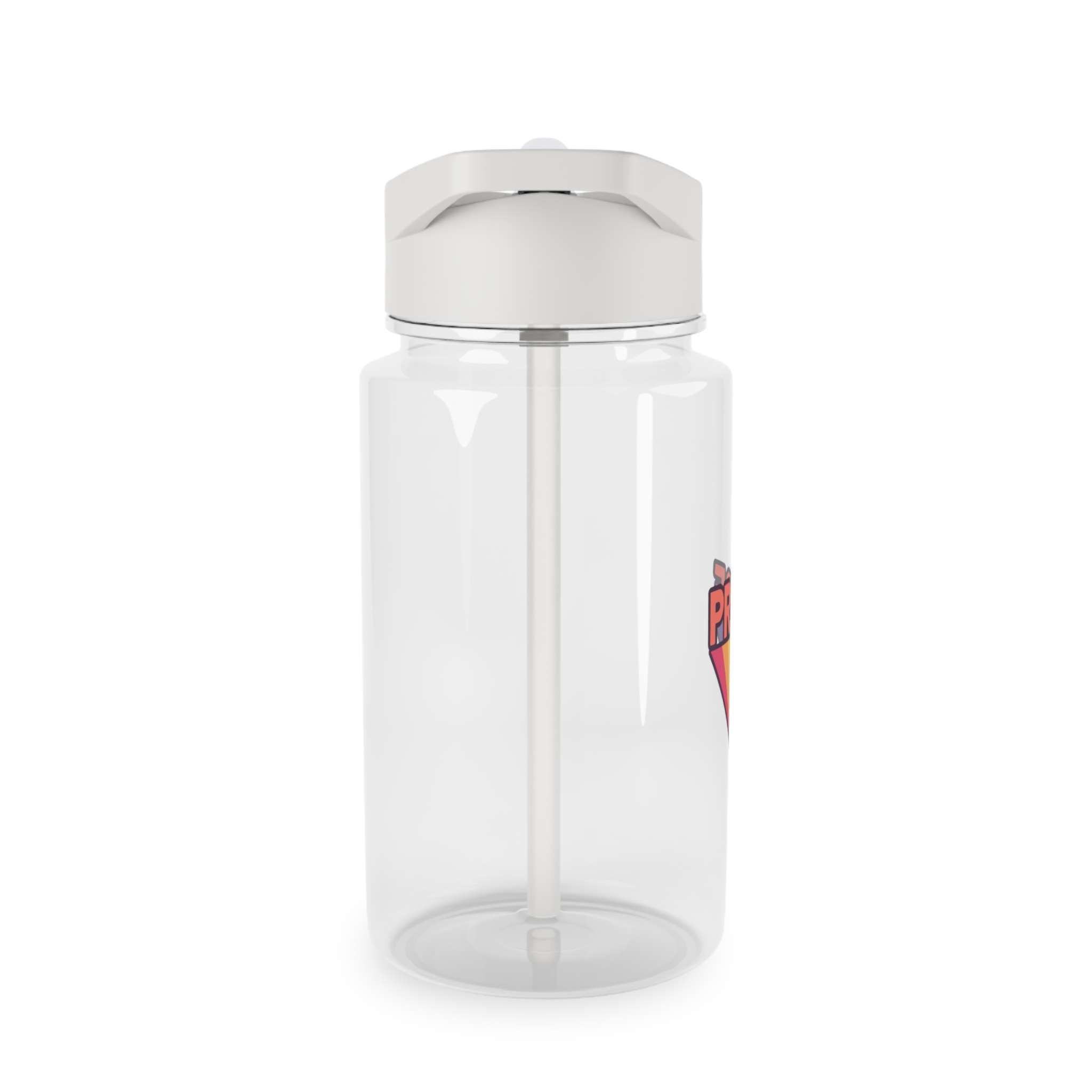 Pride Text With Rainbow Flag Badge Lgbt Symbol Gay Lesbian Bisexual Trans Queer Love Symbol Tritan Water Bottle - Image 4