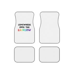 Vector Illustration With Hand Drawn Lettering Rainbow Car Mats Set Of 4