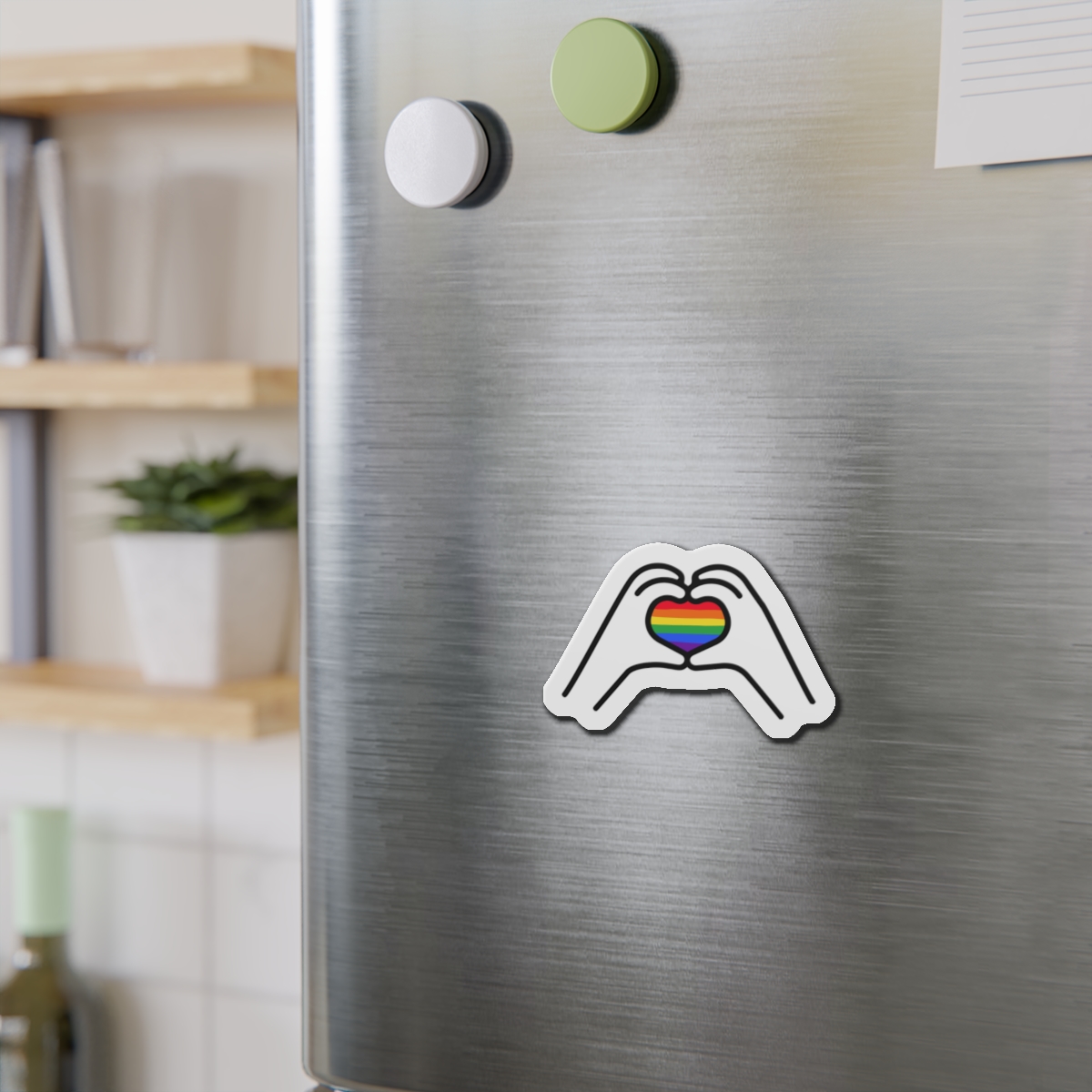 Lgbt Concept Heart Colors Lgbtq Flag Love Is Love Shape Heart Icon Lgbt Die Cut Magnets - Image 9