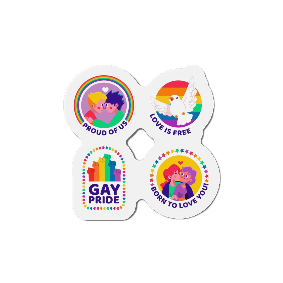Flat Labels Collection Pride Month Celebration (1) Die Cut Magnets - Image 7