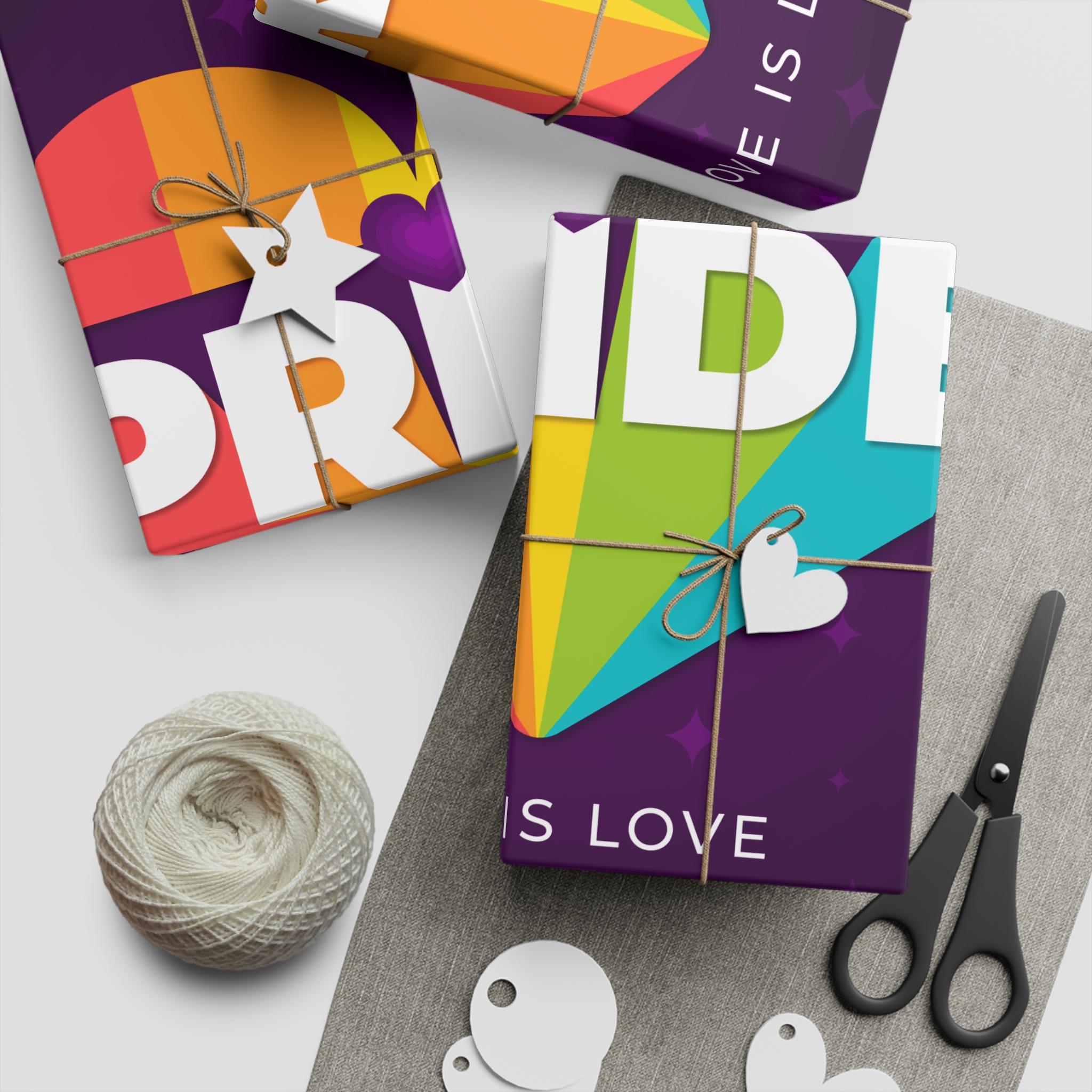 Colorful Pride Day Concept Gift Wrapping Paper Sheets 1pc - Image 2