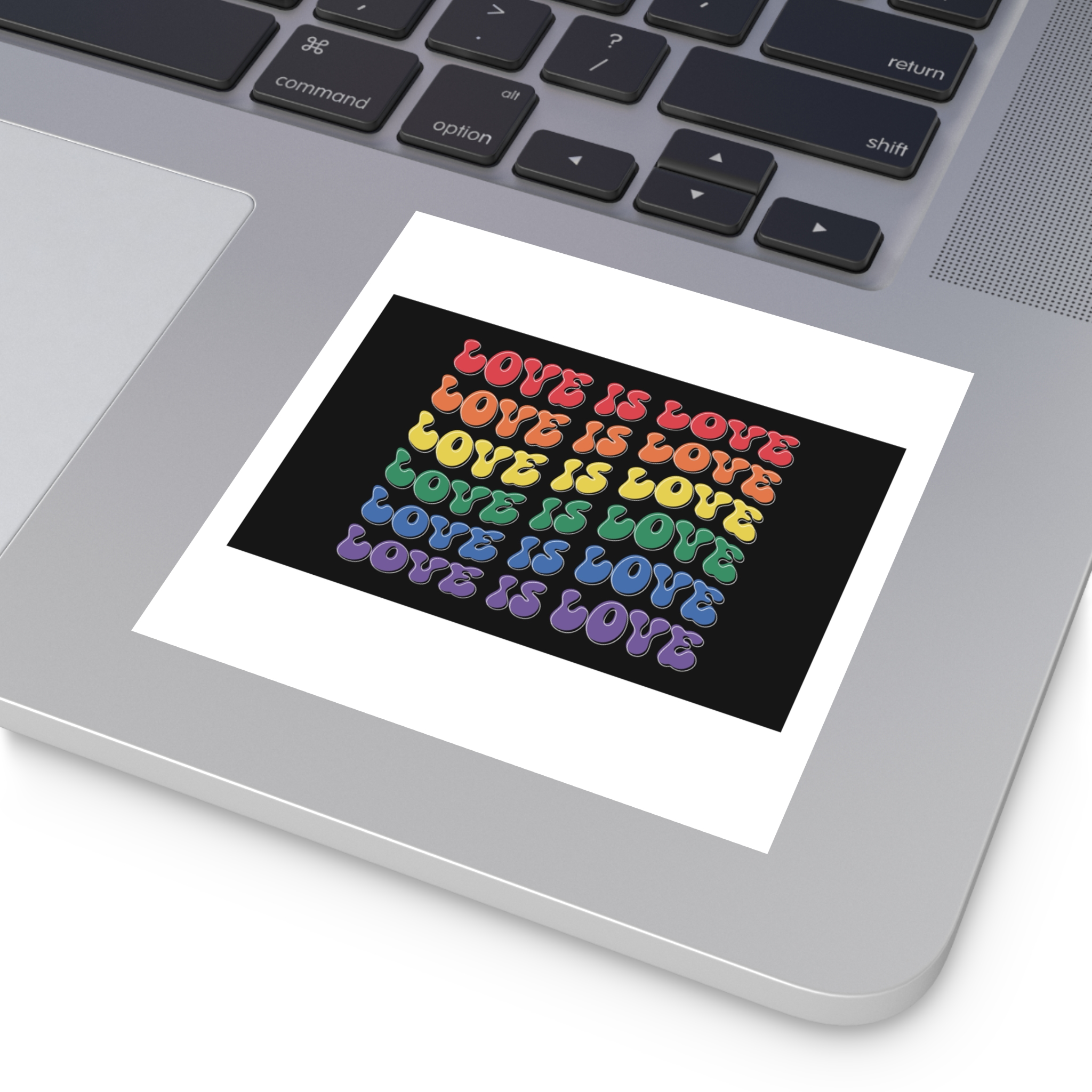 Pride Lgbtq Gay Typography Vector Tshirt Design(8) Laminate Stickers Square - Image 31