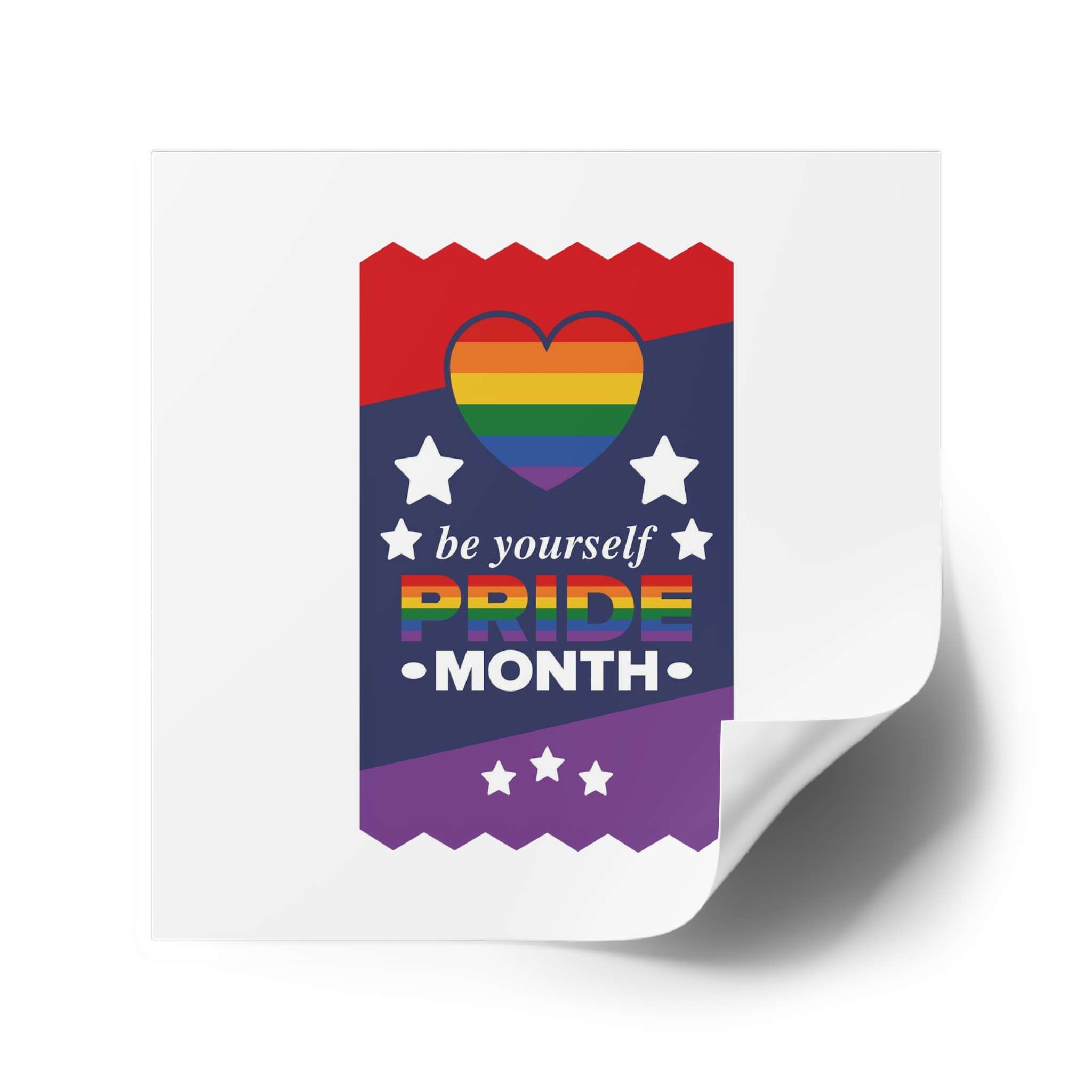 Lgbt Pride Month June Lesbian Gay Bisexual Transgender Love Lgbtq Flag Rainbow Vector Laminate Stickers Square - Image 74