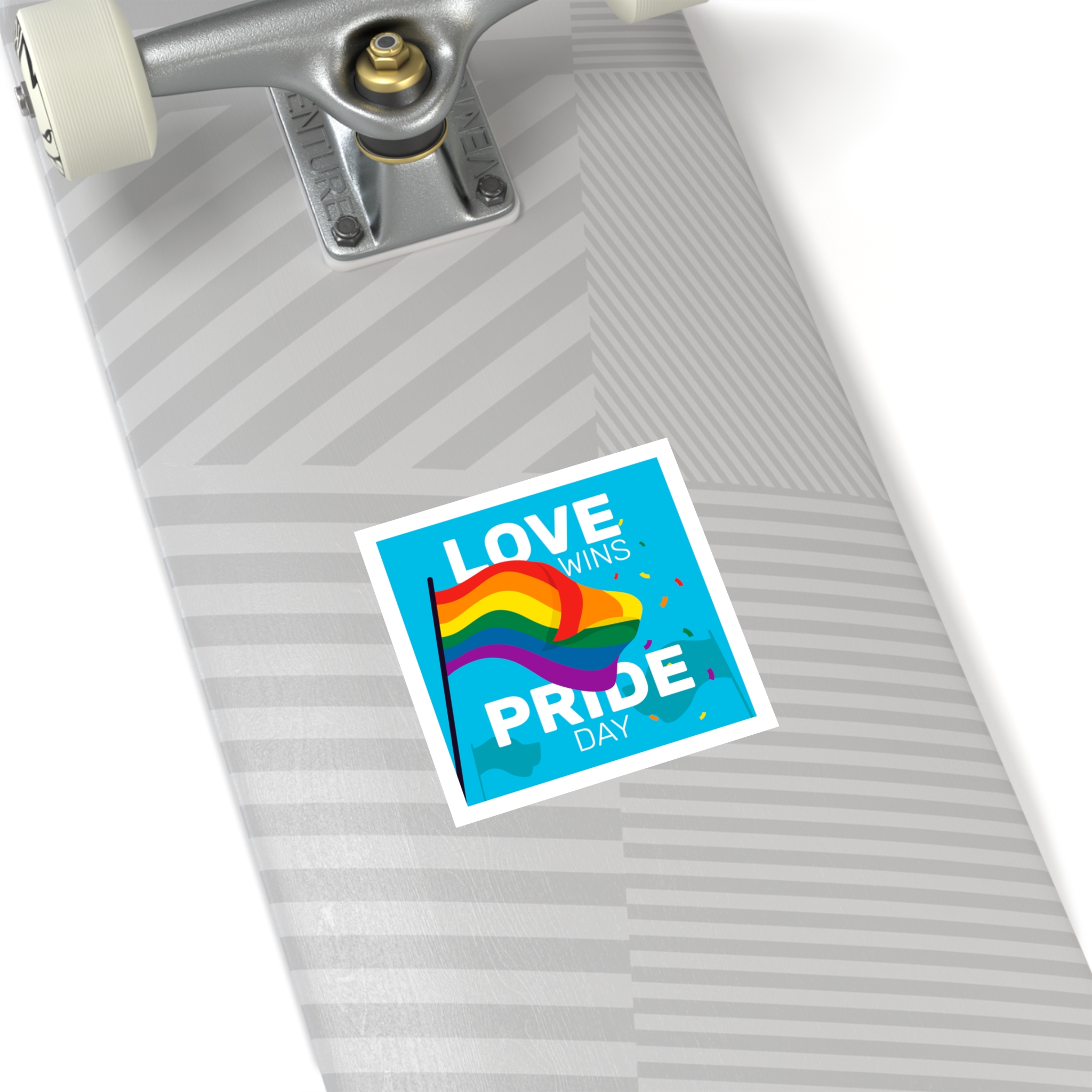 Pride Day Event With Rainbow Flag Laminate Stickers Square - Image 24