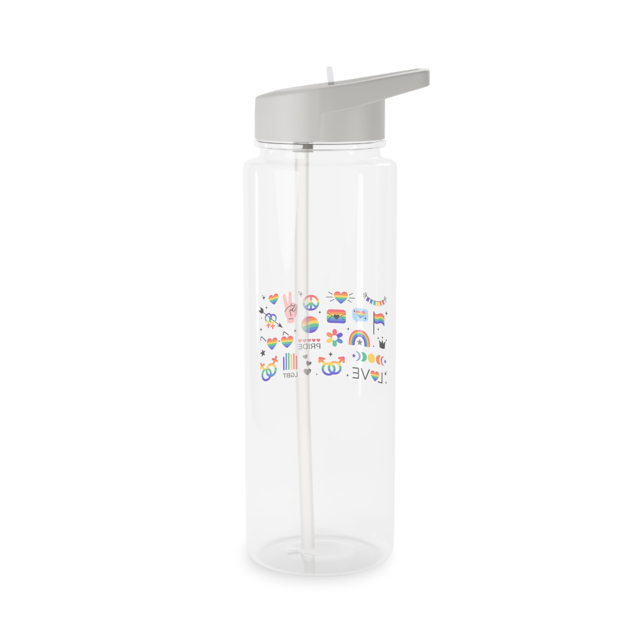 Lgbt Stickers Pack Doodle Style Lgbtq Set Lgbt Pride Community Symbols Rainbow Colored Element Tritan Water Bottle - Image 6