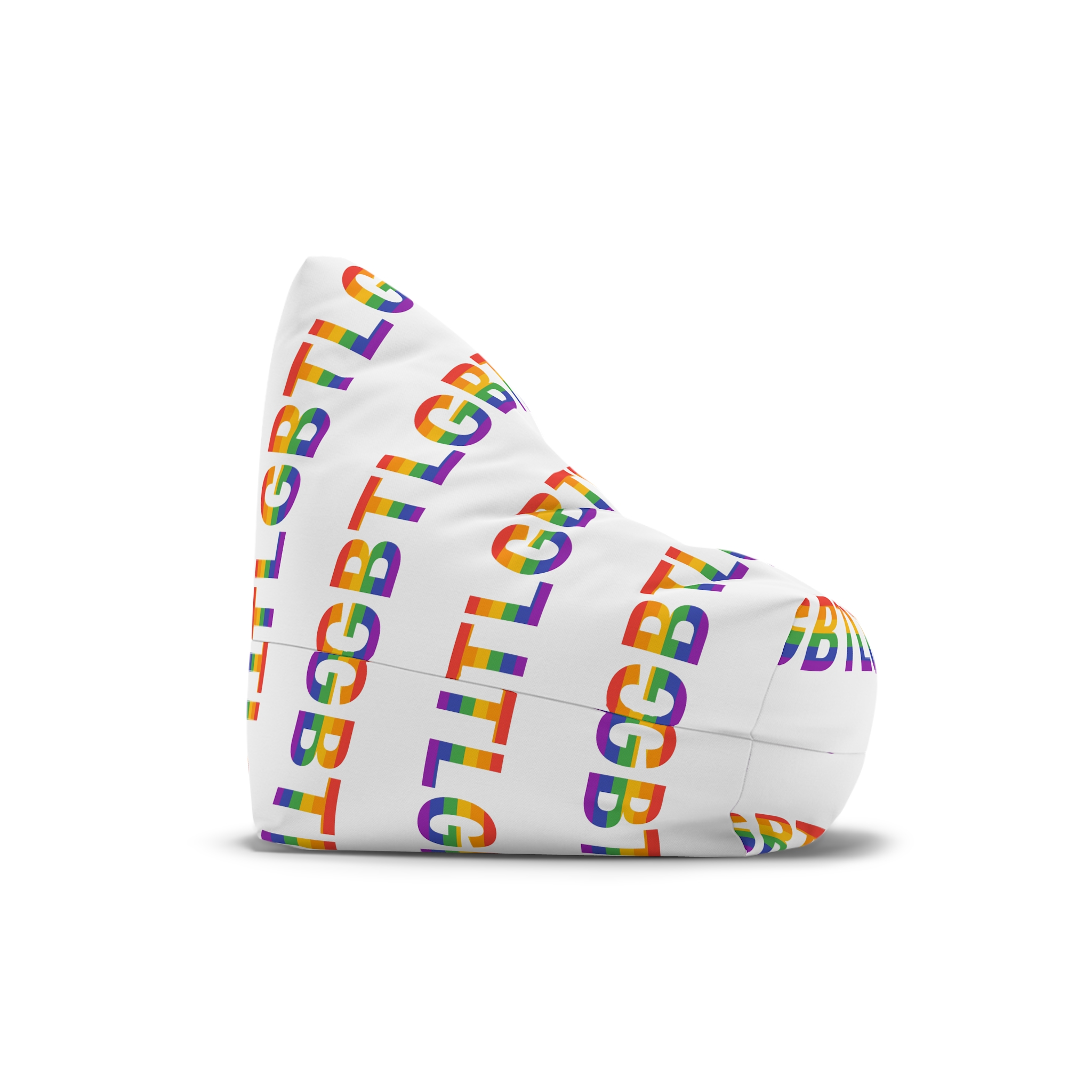 Lgbt Rainbow Colors Lgbt Logo Bean Bag Chair Cover - Image 3