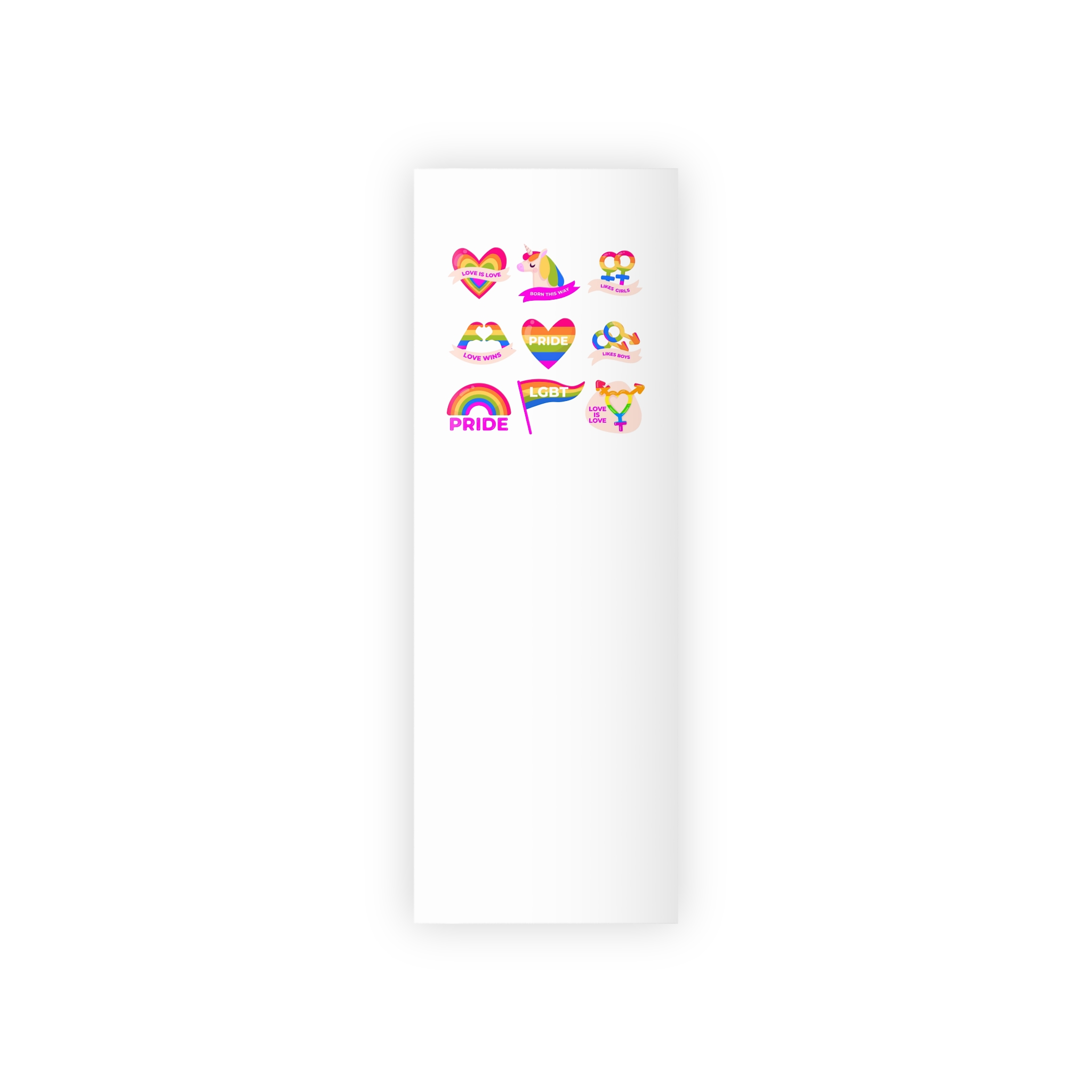 Pride Day Labels Set Gift Wrapping Paper Rolls 1pc - Image 5