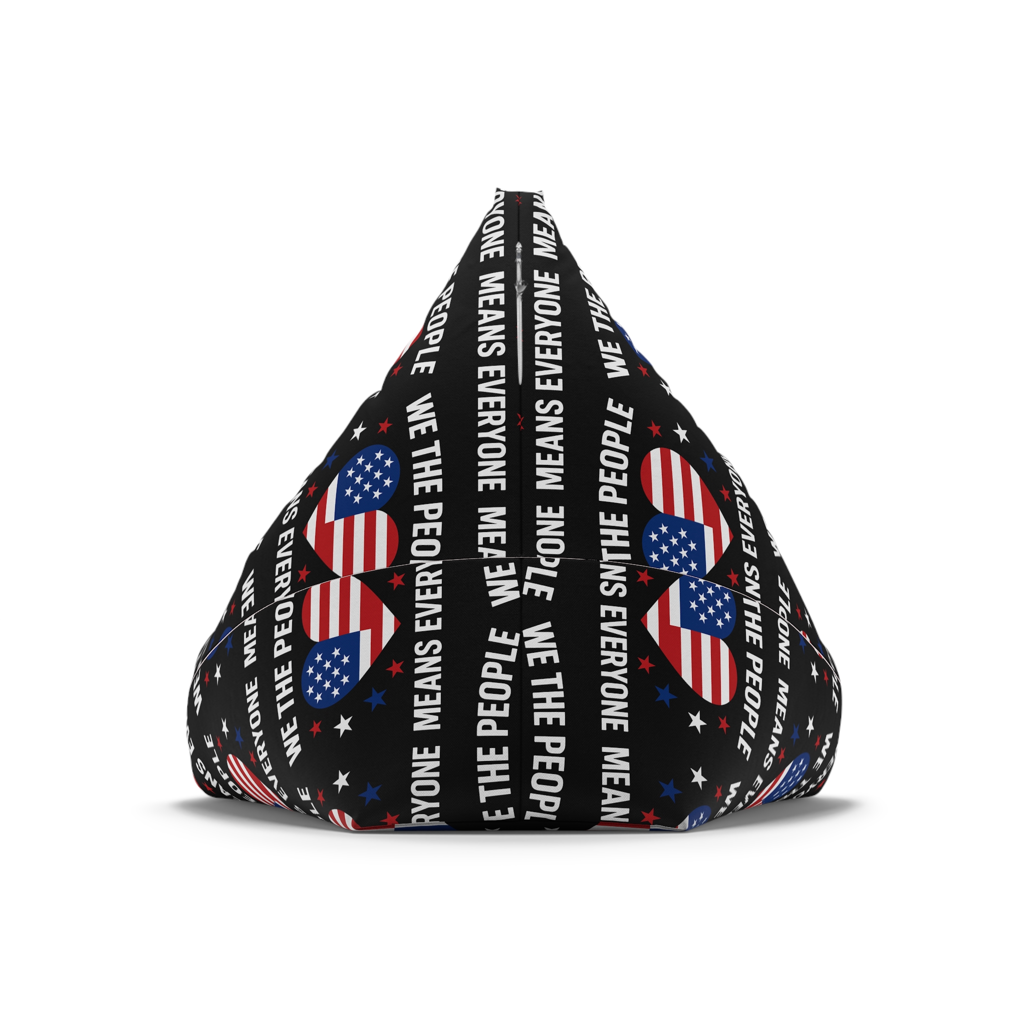 Womens We People Means Everyone American Flag Equal Rights Gift Vneck Bean Bag Chair Cover - Image 6