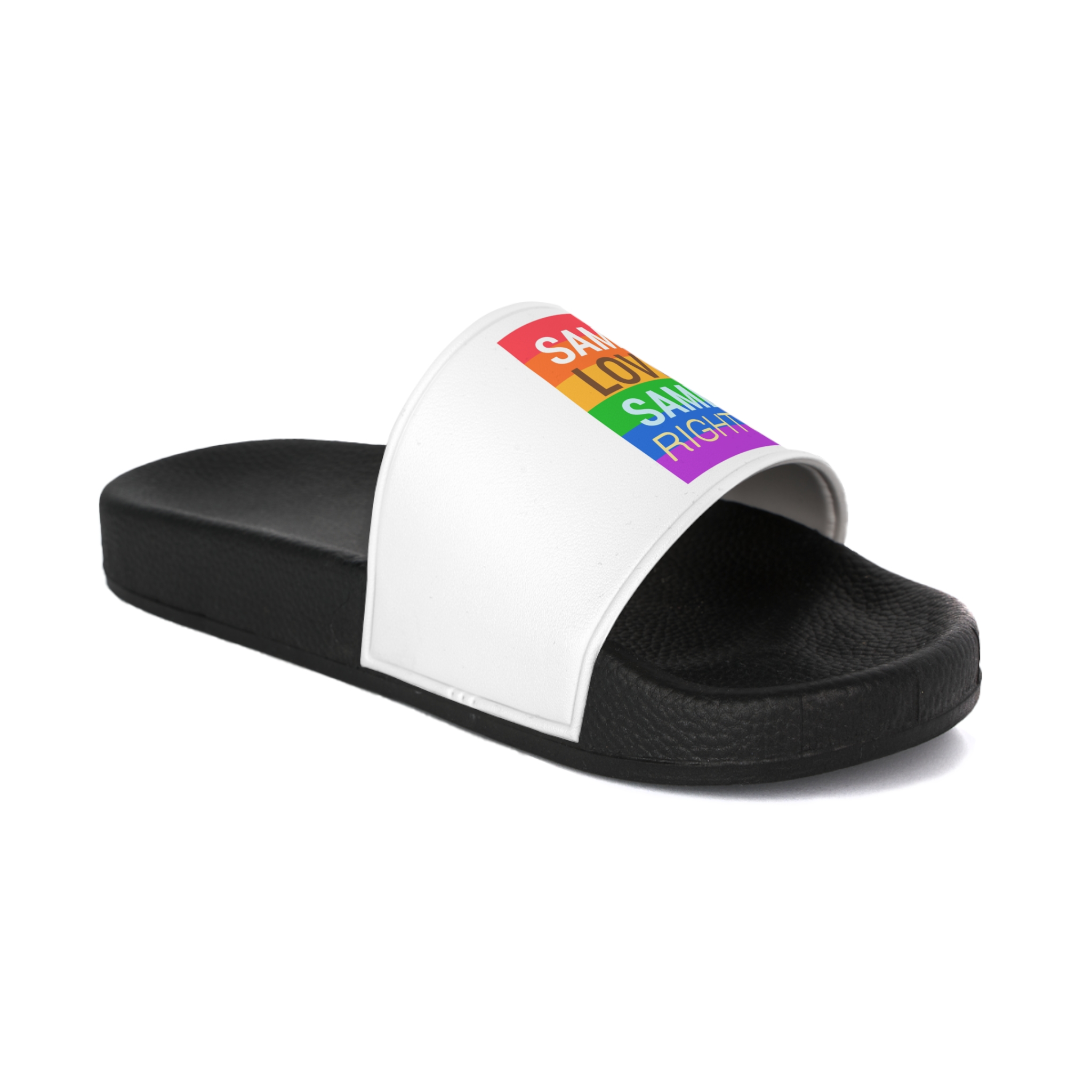 Typography T Shirt Design Collection Mens Slide Sandals - Image 2