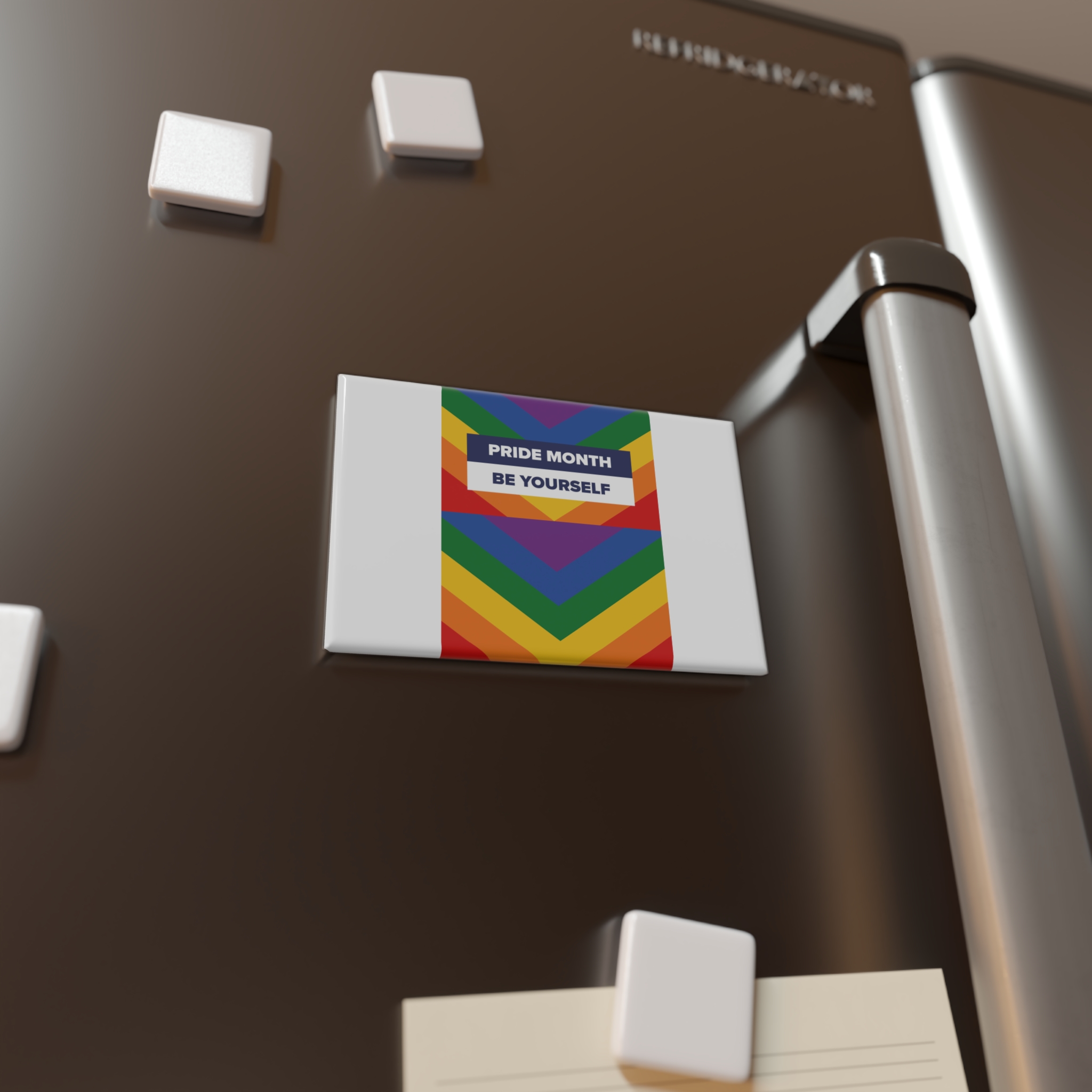 Lgbt Pride Month June Lesbian Gay Bisexual Transgender Lgbtq Flag Rainbow Vector(1)2 Button Magnet Rectangle 1 And 10 Pcs - Image 4