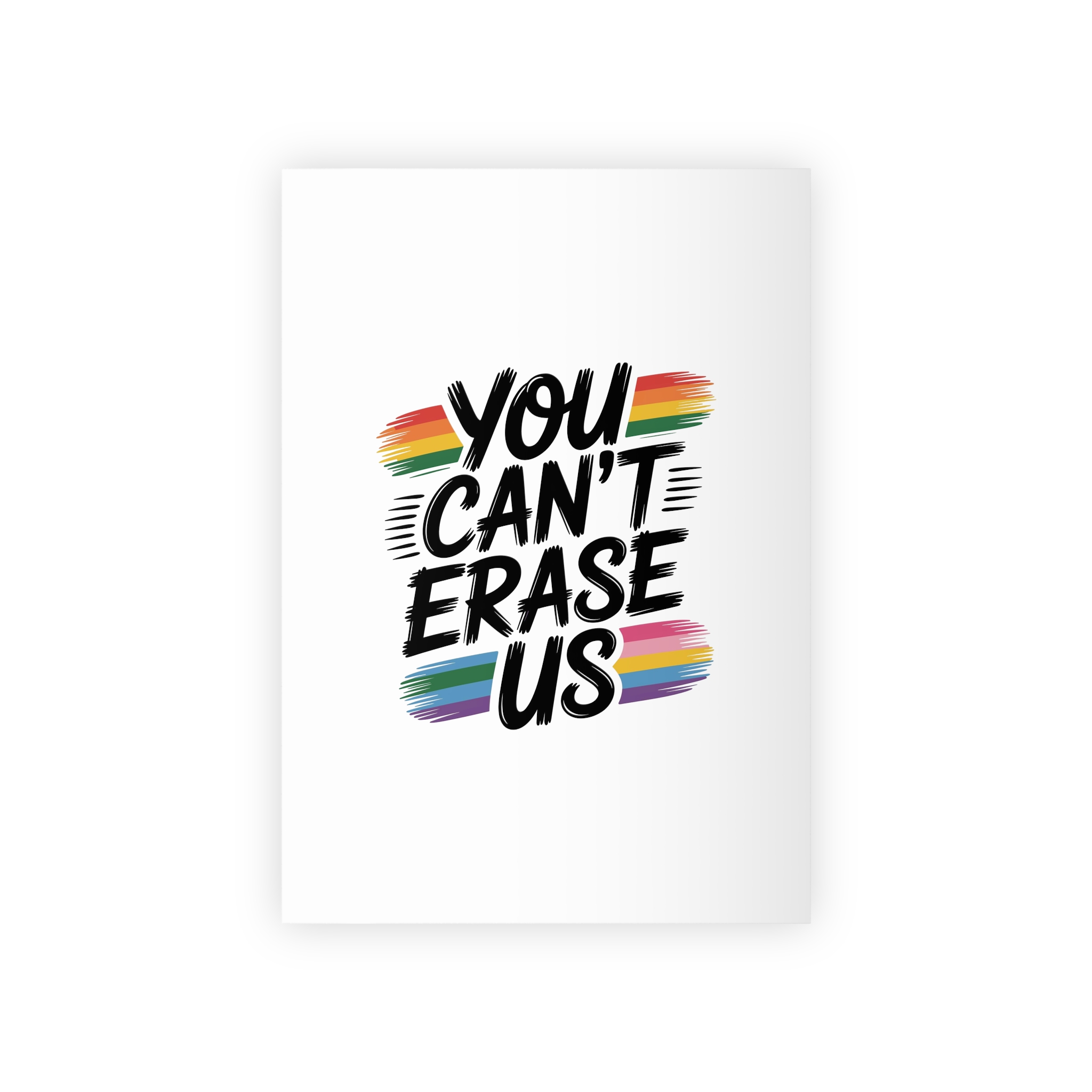 You Cant Erase Us T Shirt Design Isolated White Background 2 Gift Wrapping Paper Rolls 1pc