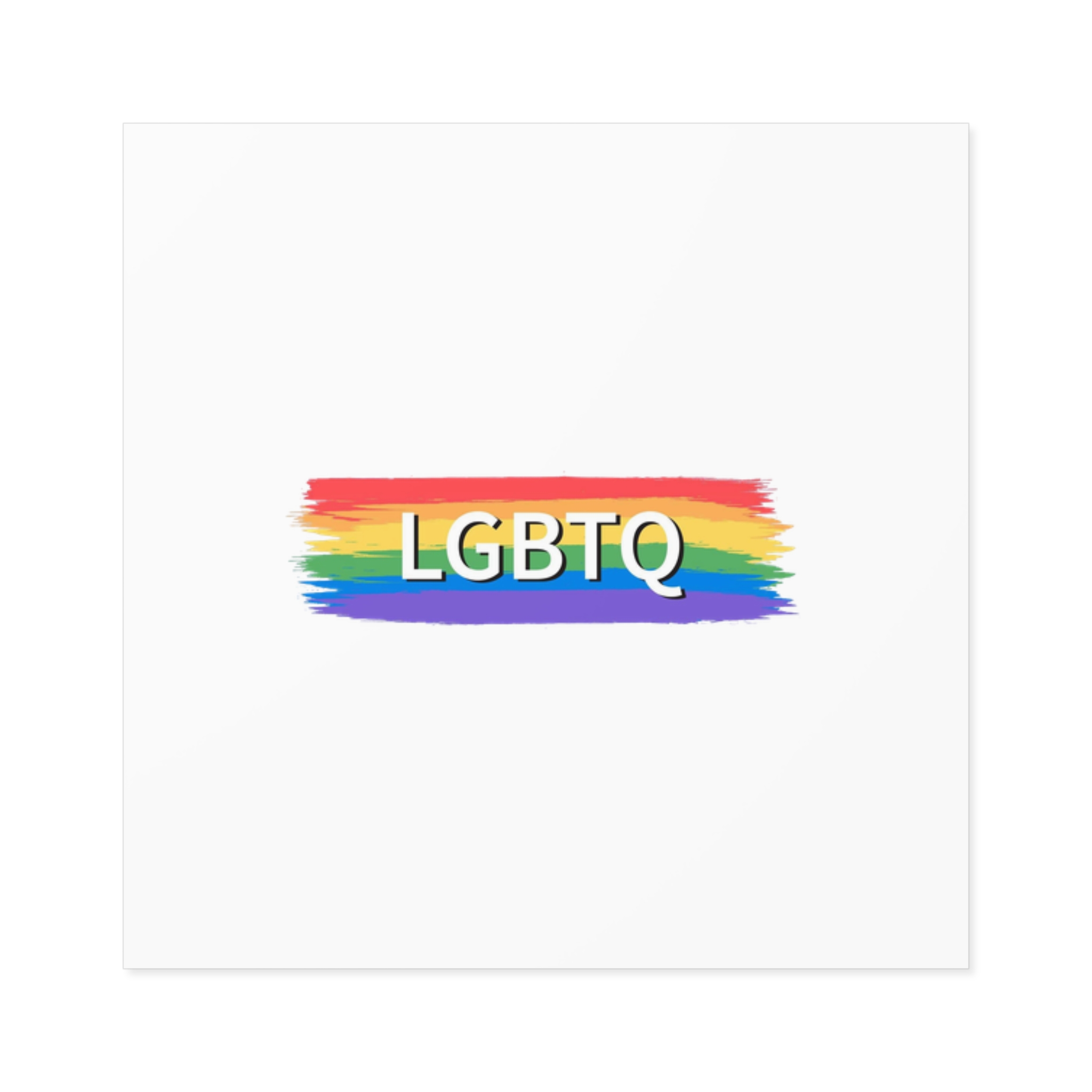 Lgbtq Rainbow Flag Pride Month June Colorful Brush Stroke Lgbtq Flag Vector Illustration Laminate Stickers Square - Image 13