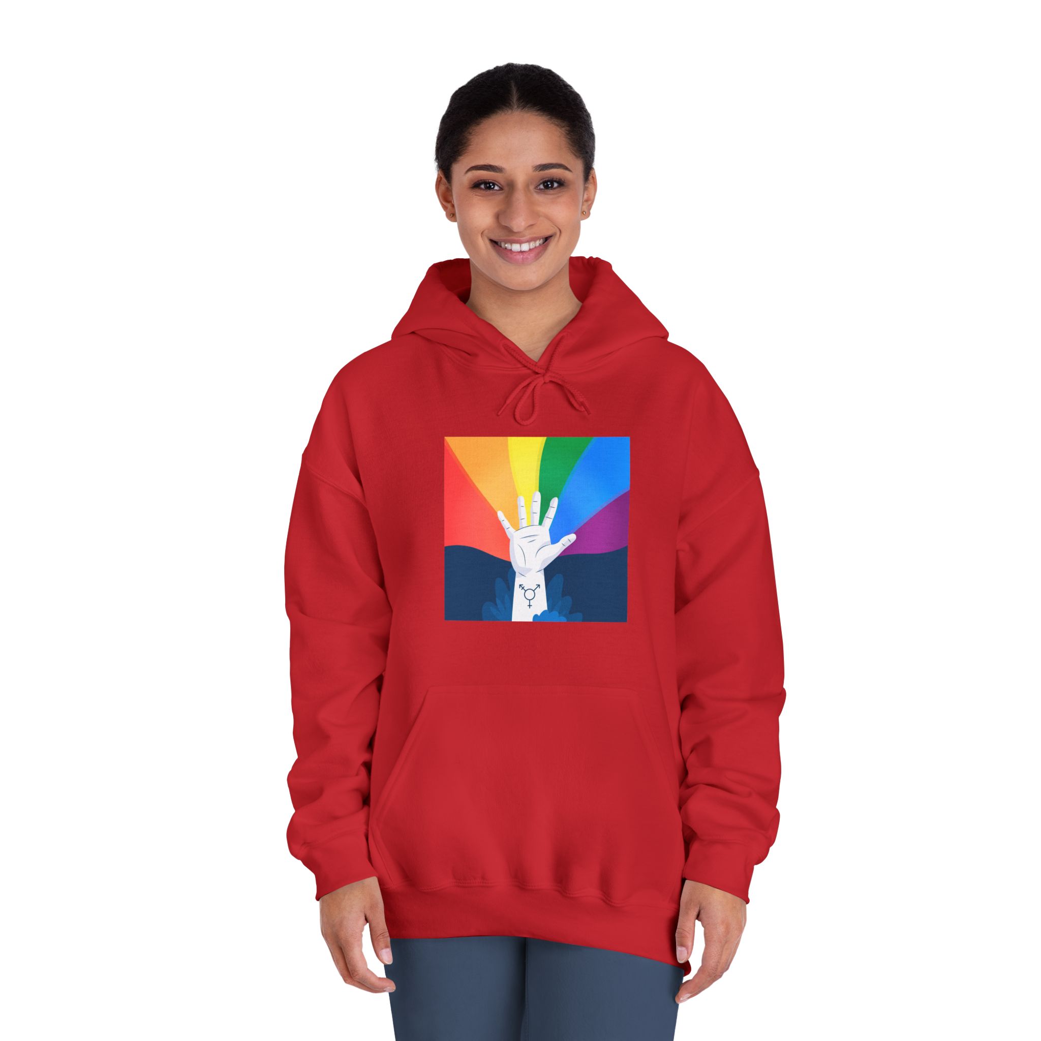 Pride Day Concept Unisex Dryblend Hooded Sweatshirt - Image 36