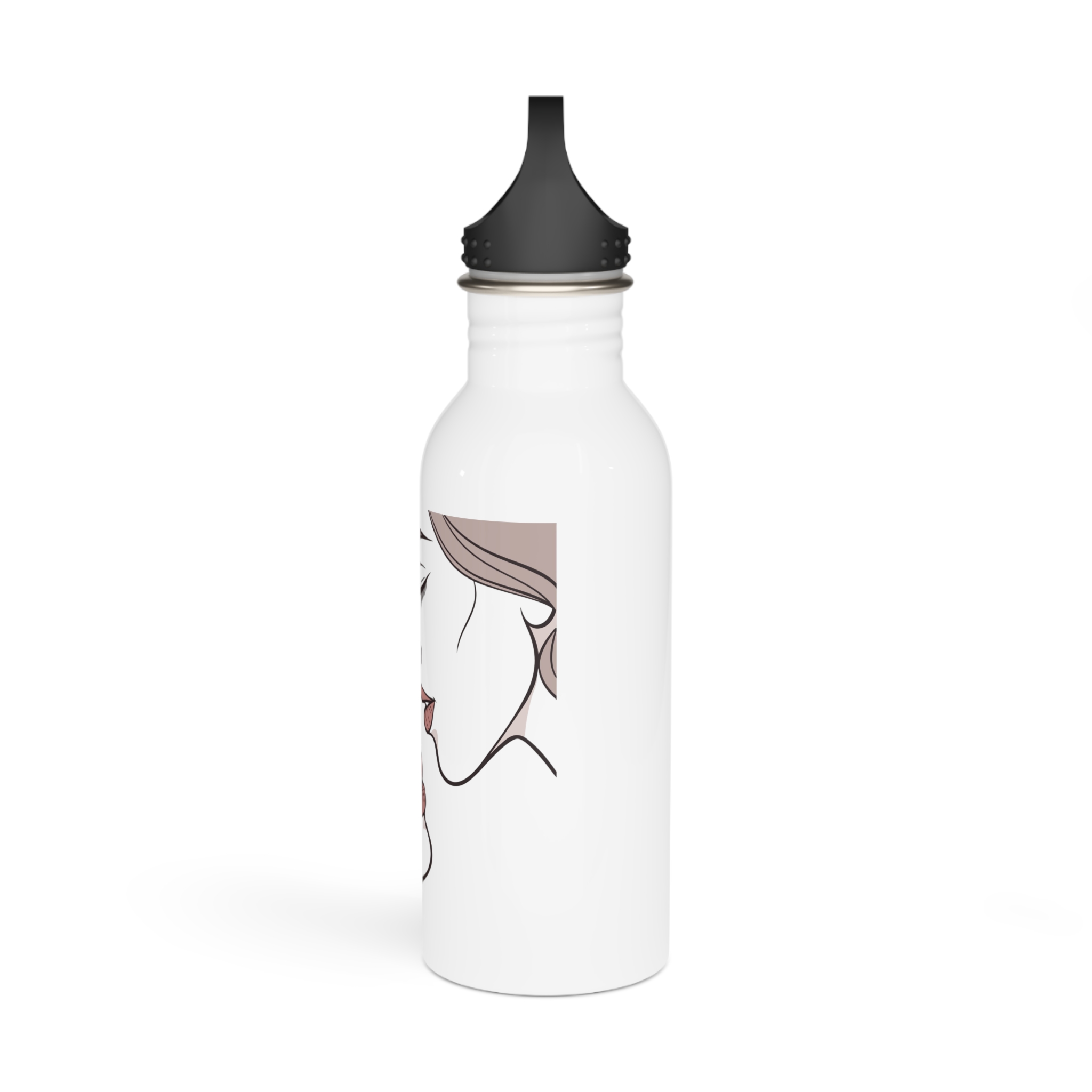 Perfect Lip Set Open Close Smooches (1) Stainless Steel Water Bottle - Image 4