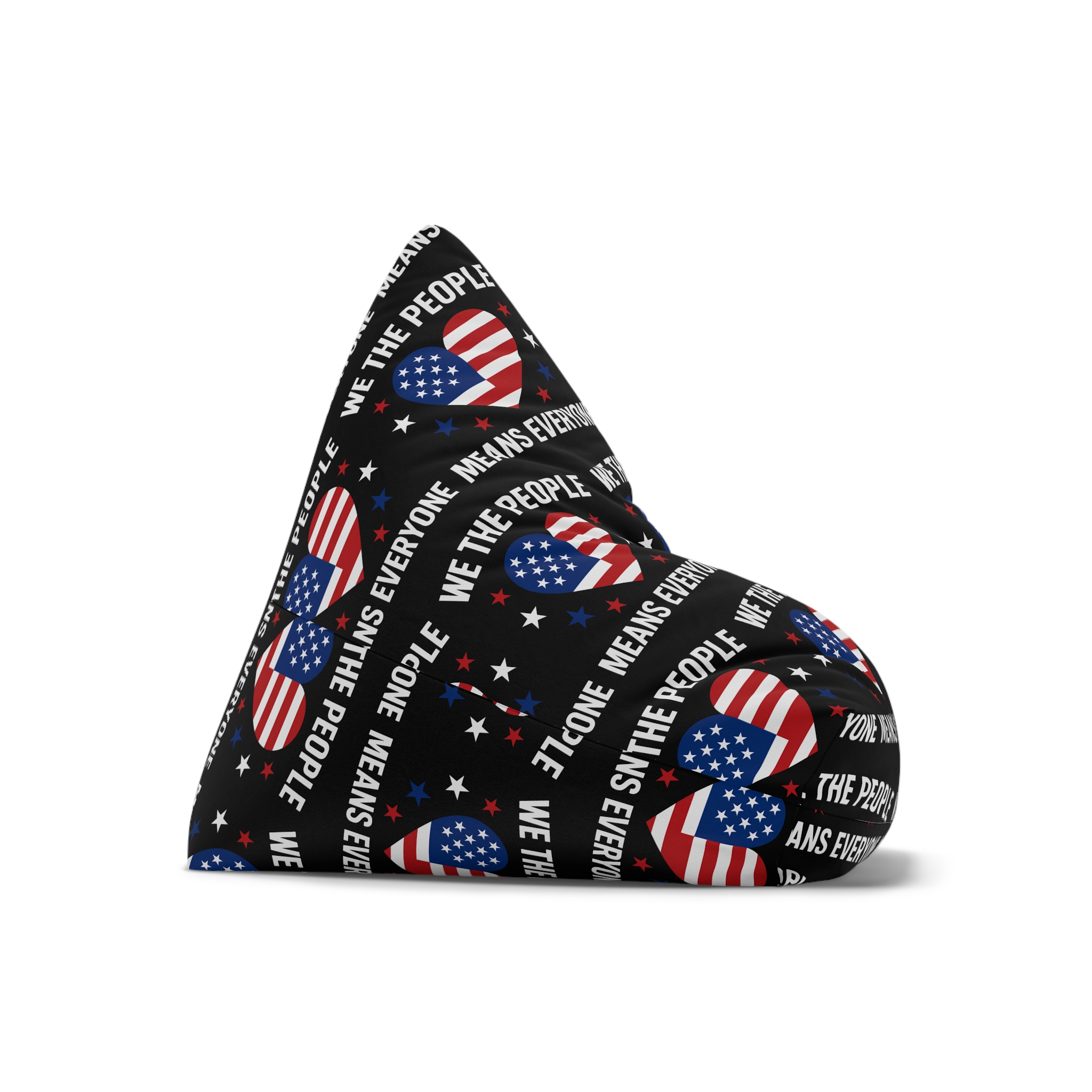 Womens We People Means Everyone American Flag Equal Rights Gift Vneck Bean Bag Chair Cover - Image 7