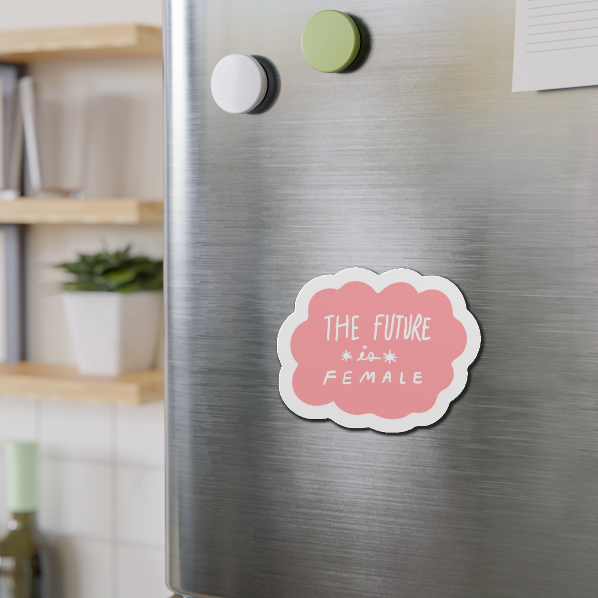 Future Is Female Sticker Collage Pink Speech Bubble Vector Die Cut Magnets - Image 12