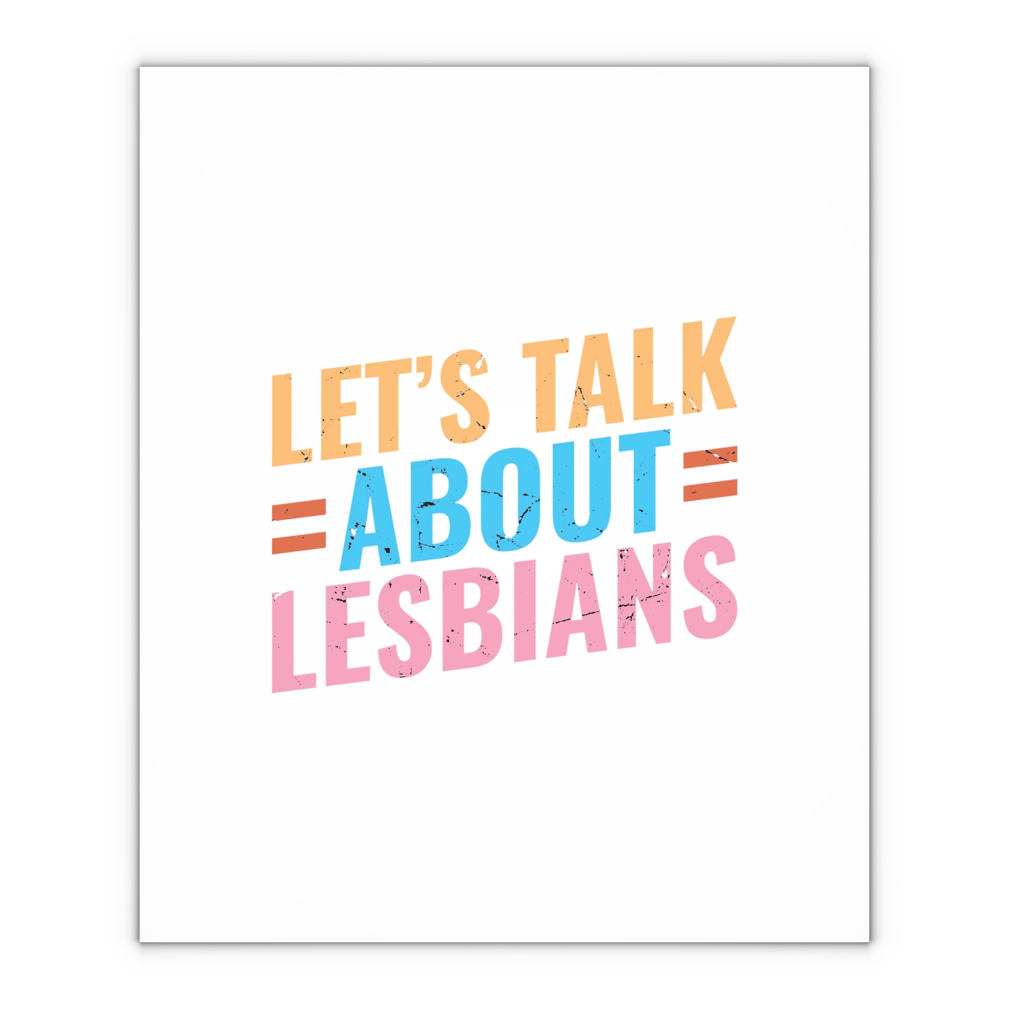 Lets Talk About Lesbians Gift Wrapping Paper Sheets 1pc - Image 4